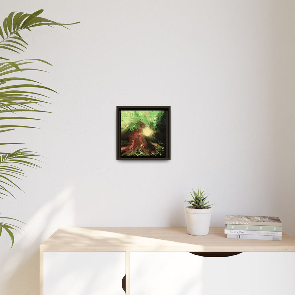 Sunset Tree Matte Canvas Framed Wall Art