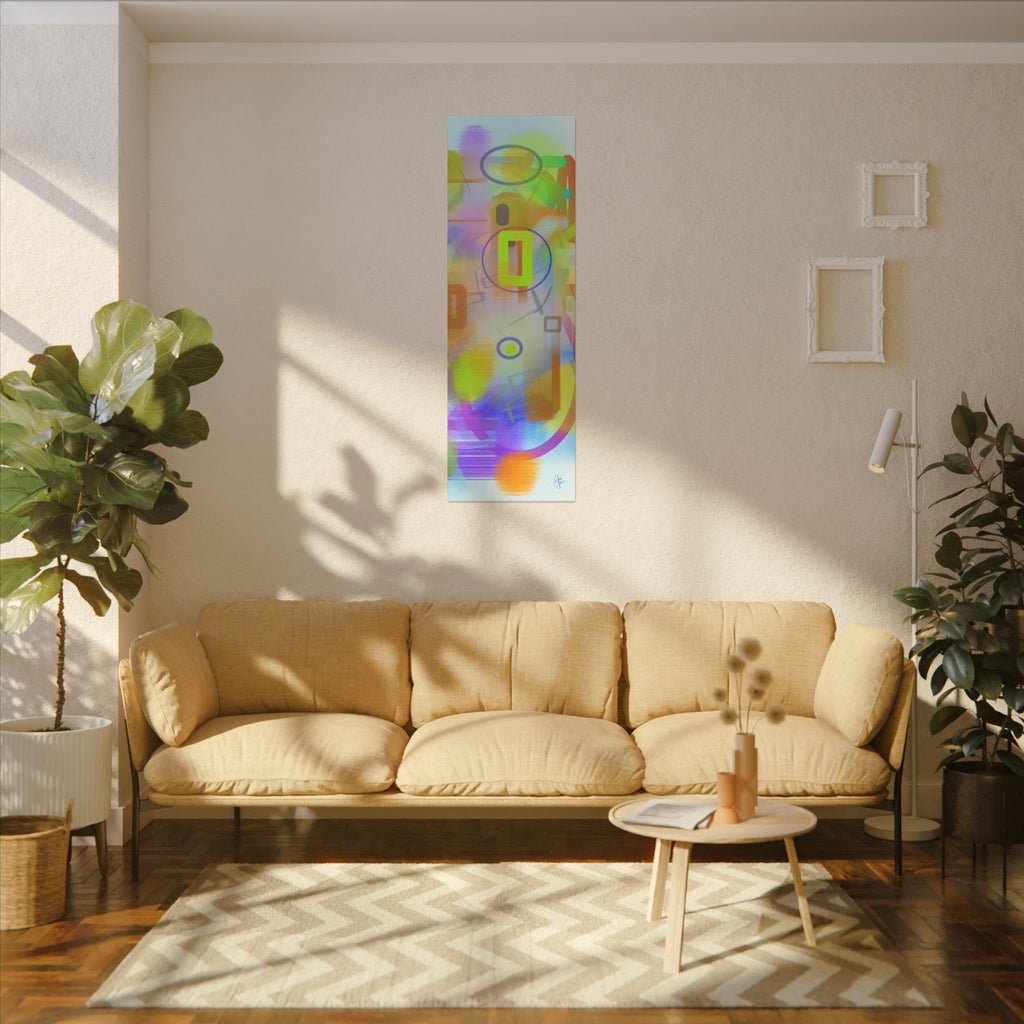 Abstract Color Burst Matte Canvas Print — Vibrant Geometric Wall Art