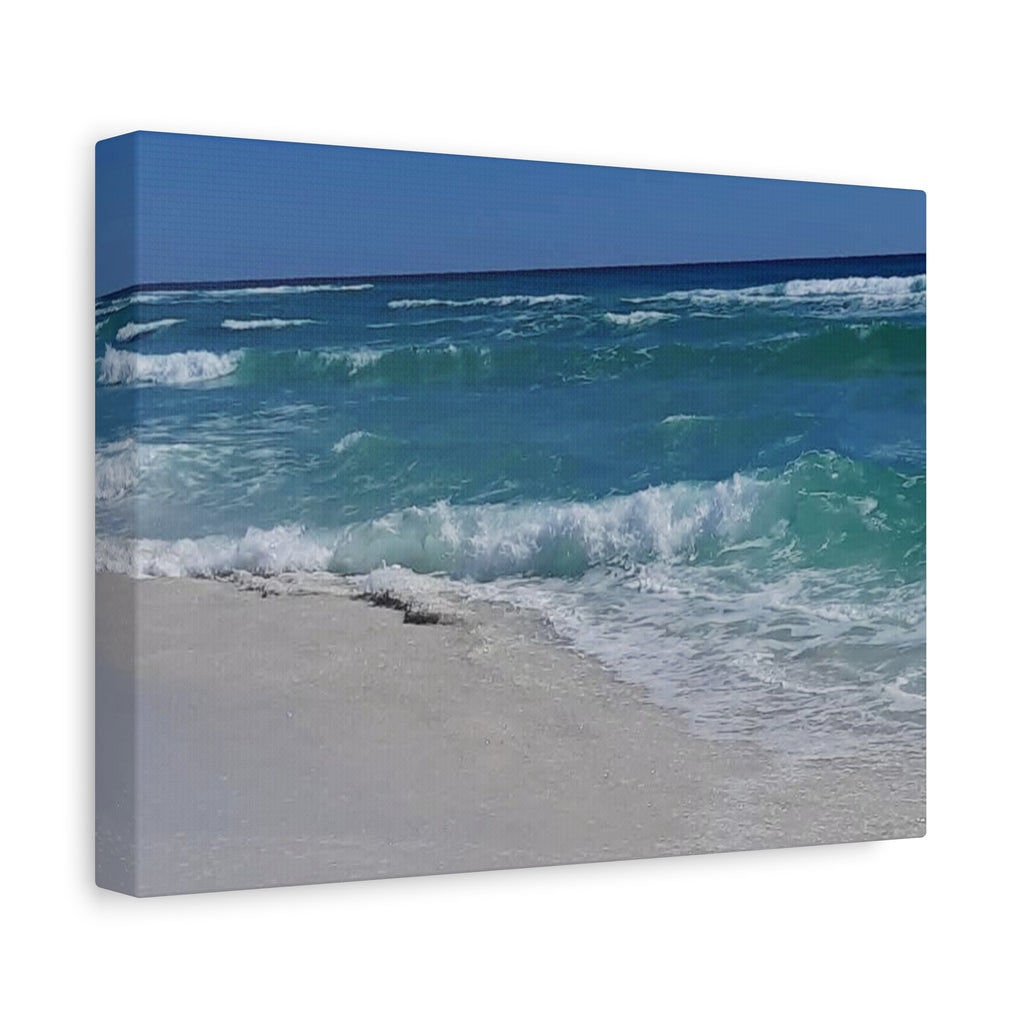 Seaside Waves Matte Canvas Print — Stretched Beach Wall Art