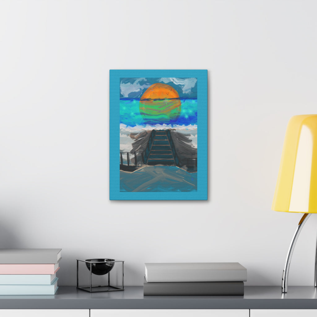 Sunset Beach Canvas Art – Stretched Wall Print