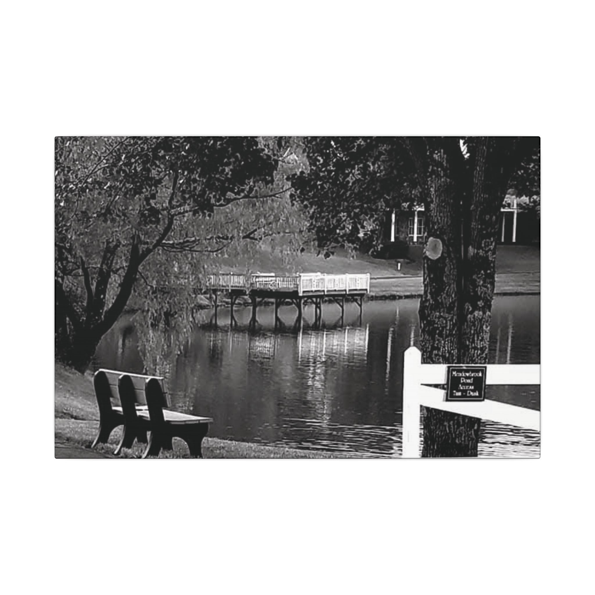 Black and White Canvas Wall Art - Tranquil Landscape Decor