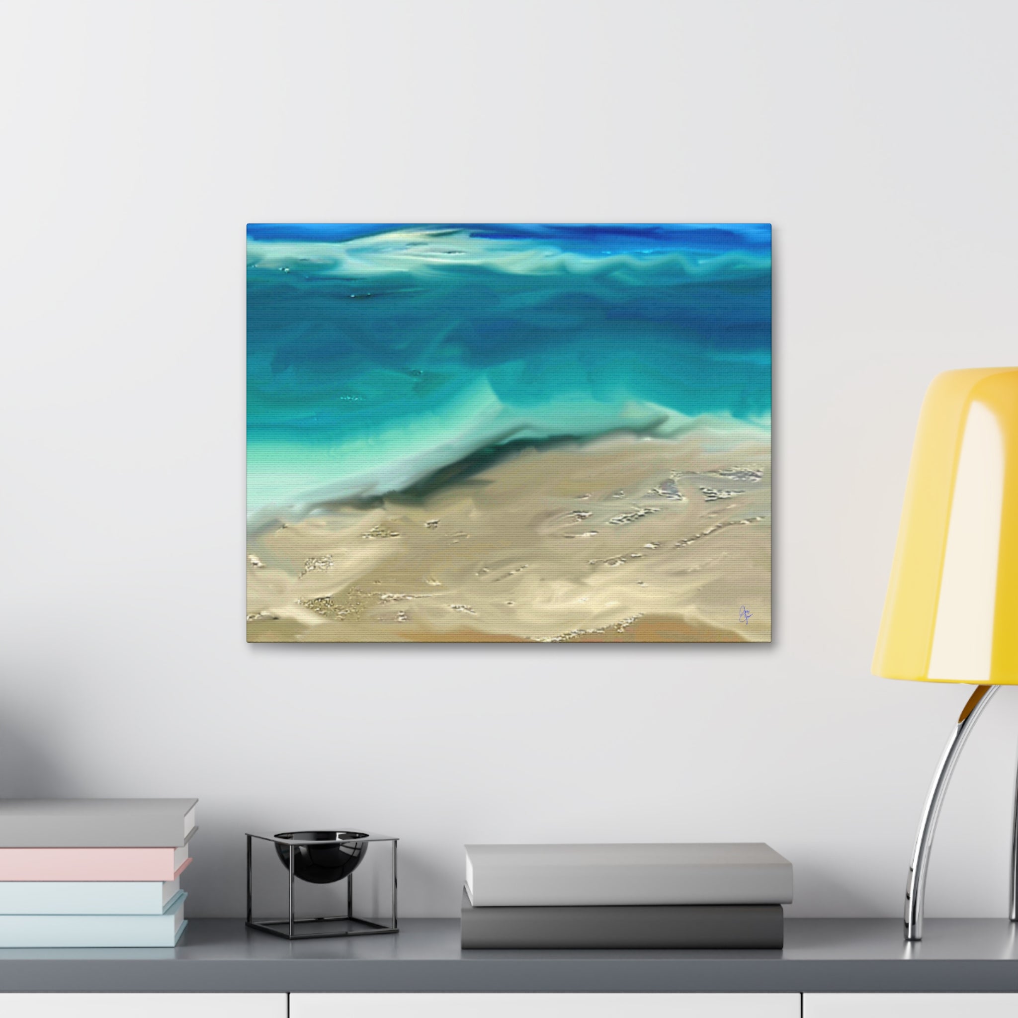 Ocean Waves Canvas Wall Art — Coastal Beach Seascape Canvas Print