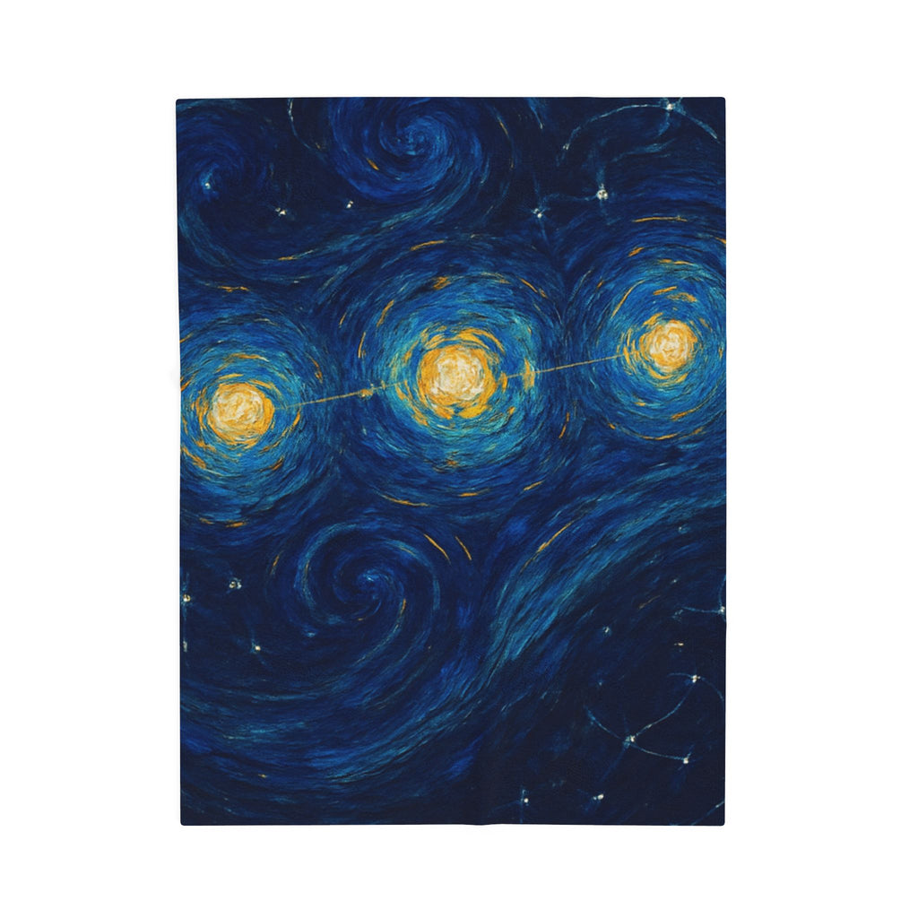 Starry Night Constellation Velveteen Plush Blanket