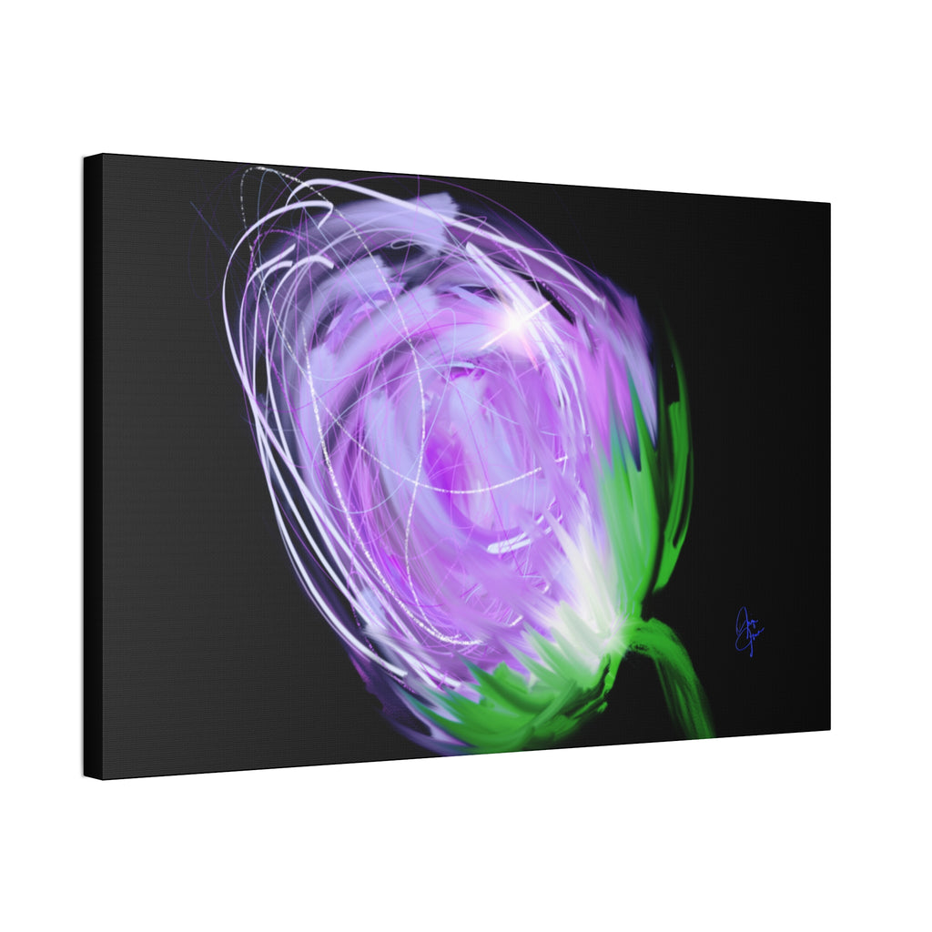 Abstract Purple Bloom Canvas Print — Stretched 1.5" Wall Art