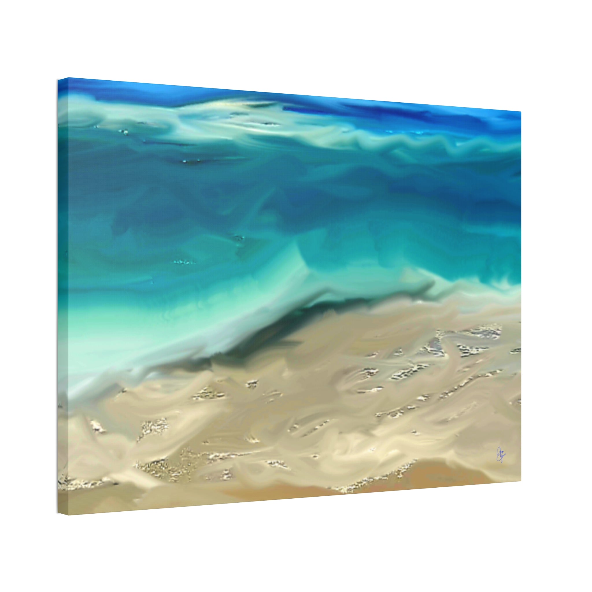 Ocean Waves Canvas Wall Art — Coastal Beach Seascape Canvas Print