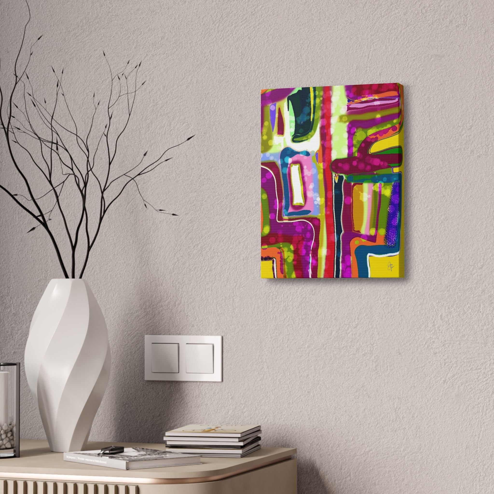 Abstract Colorburst Canvas – Vibrant Pop Art Wall Decor