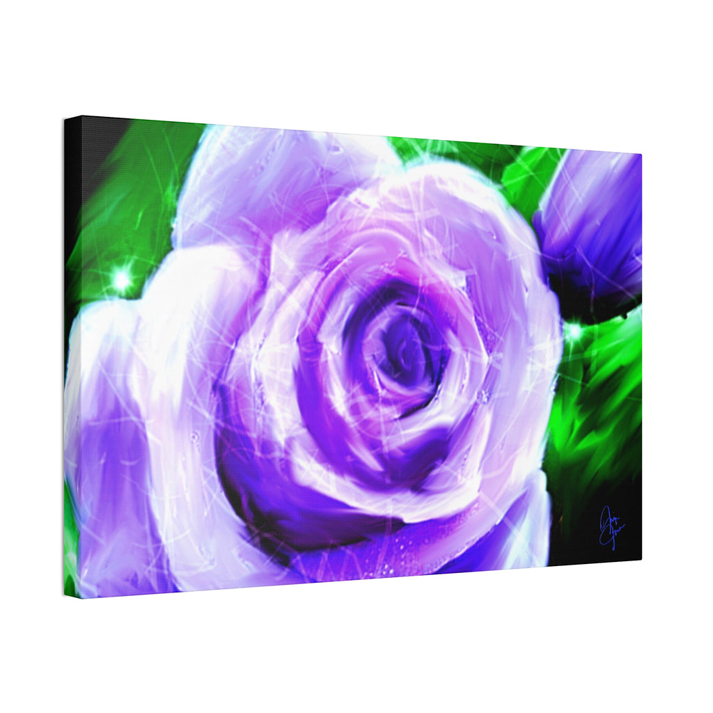 Purple Rose Canvas Print – Stretched 1.5" Floral Wall Art