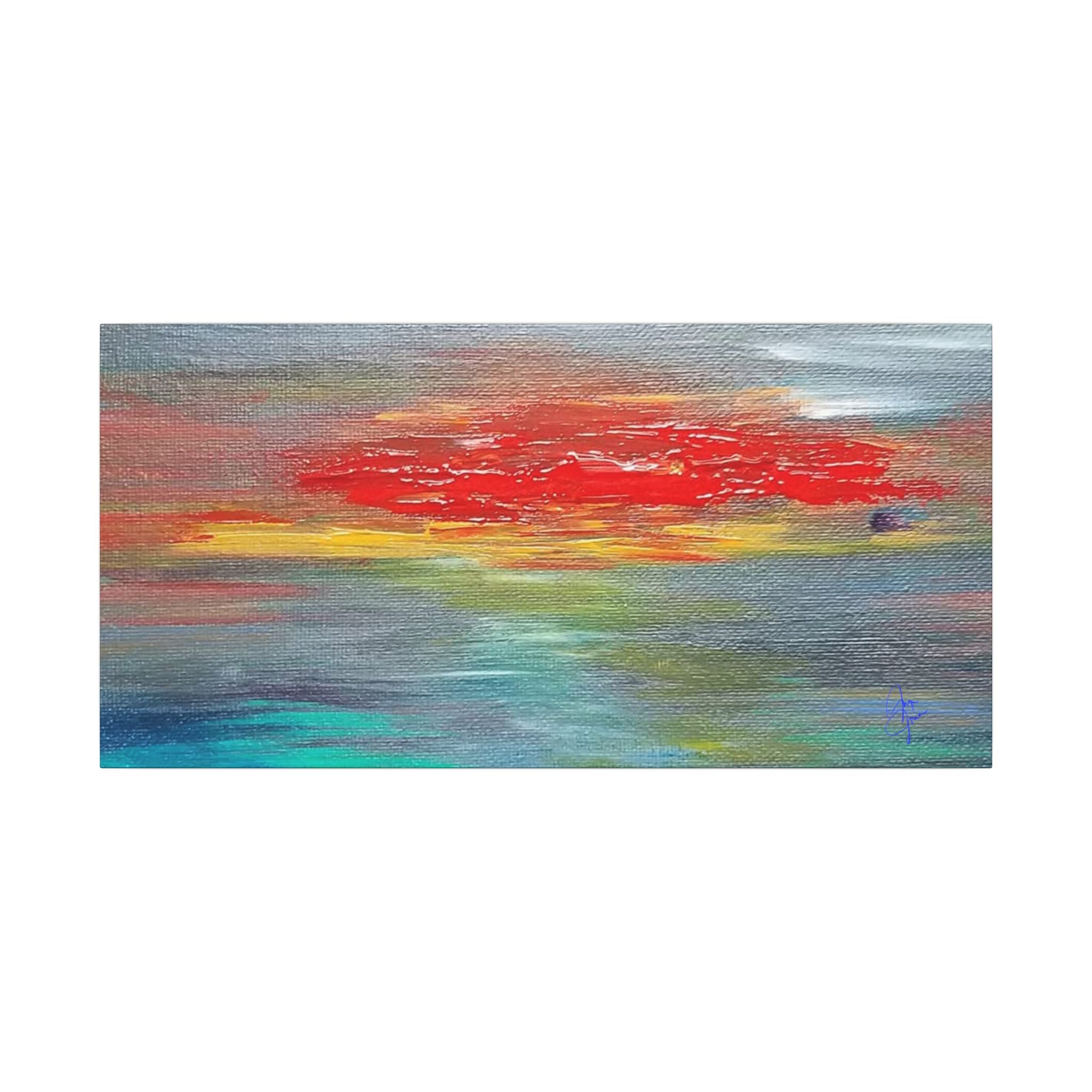 Abstract Sunset Matte Canvas Wall Art