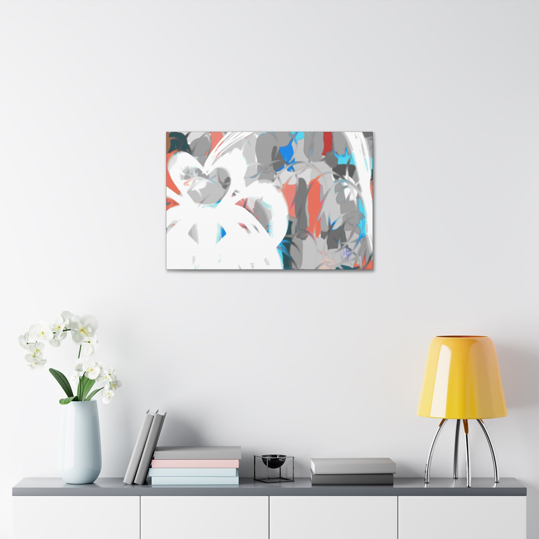Abstract Coastal Breeze Canvas Print — Modern Stretched Wall Art