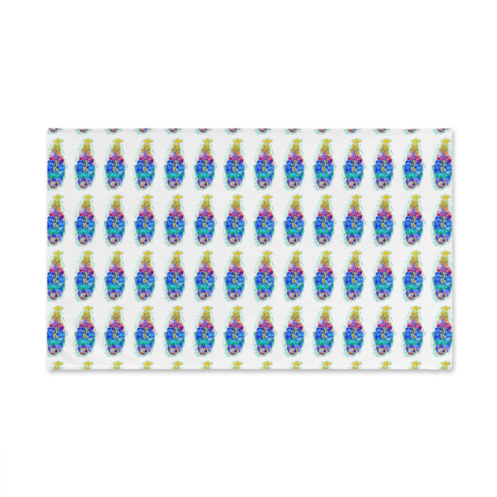 Colorful Fish Pattern Hand Towel — Tropical Kitchen & Beach House Decor