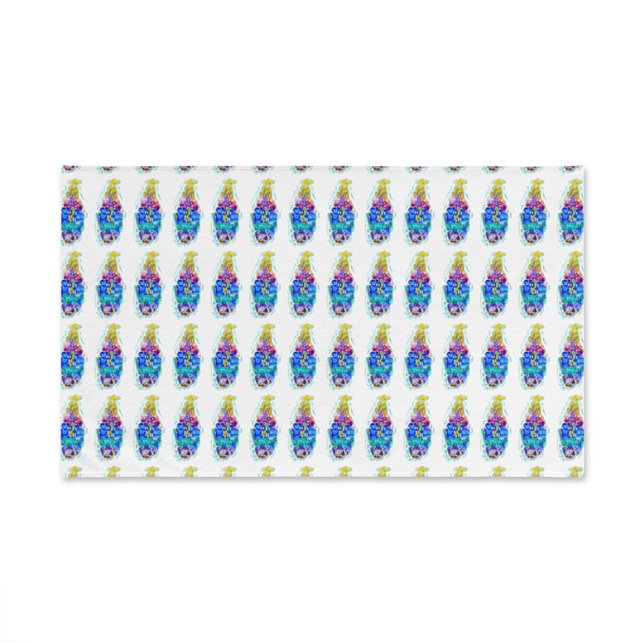 Colorful Fish Pattern Hand Towel — Tropical Kitchen & Beach House Decor