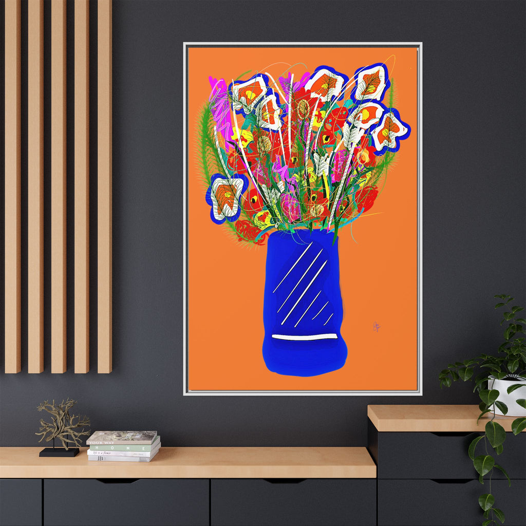 Floral Bouquet Matte Canvas Print — Framed Wall Art