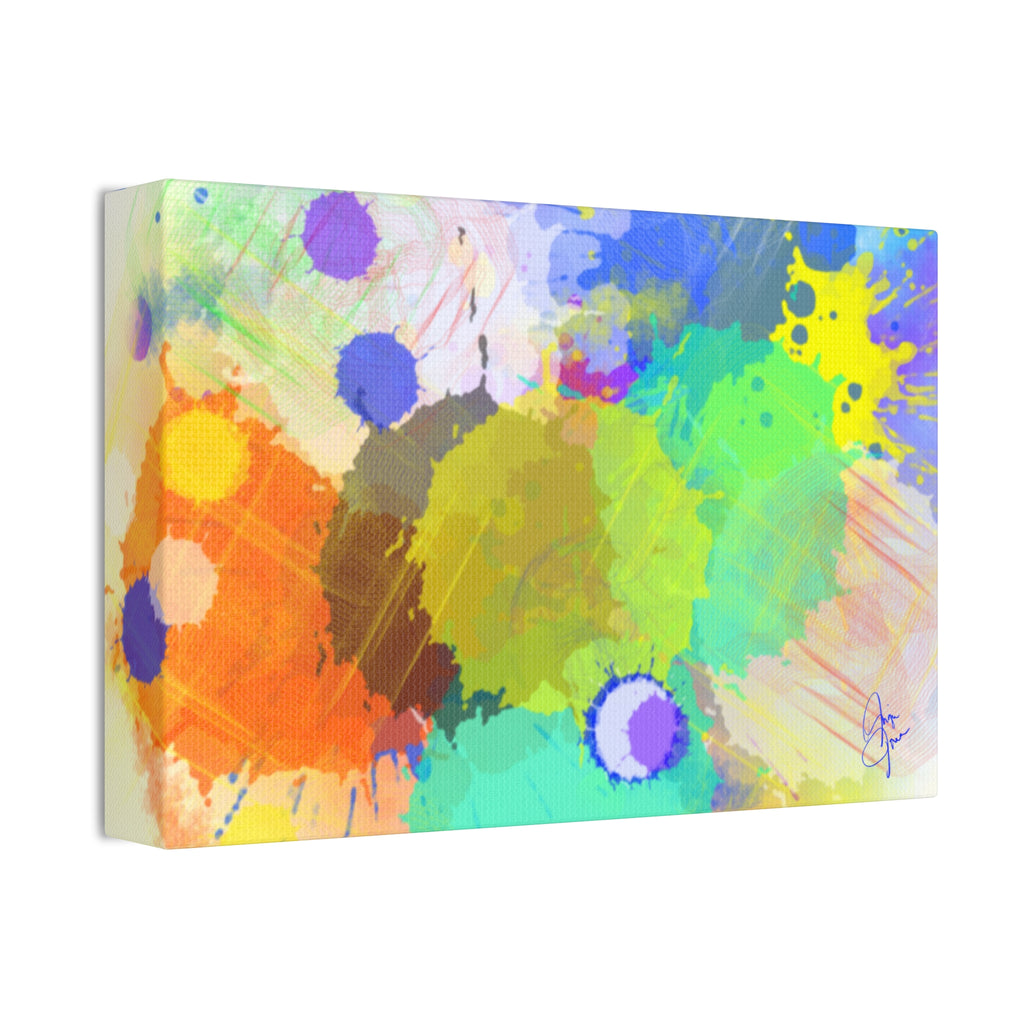 Abstract Color Splash Canvas Print — Stretched 1.5"