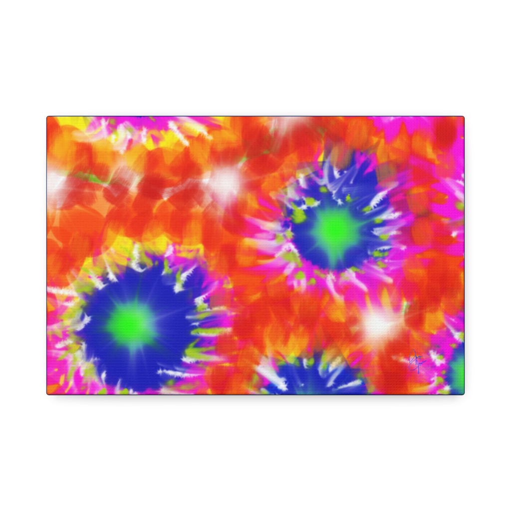 Tie-Dye Burst Canvas Print — Vibrant Abstract Wall Art
