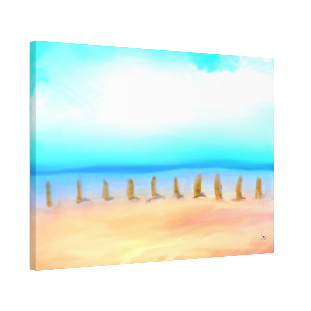 Coastal Sunrise Beach Canvas — Stretched 1.5" Seascape Wall Art
