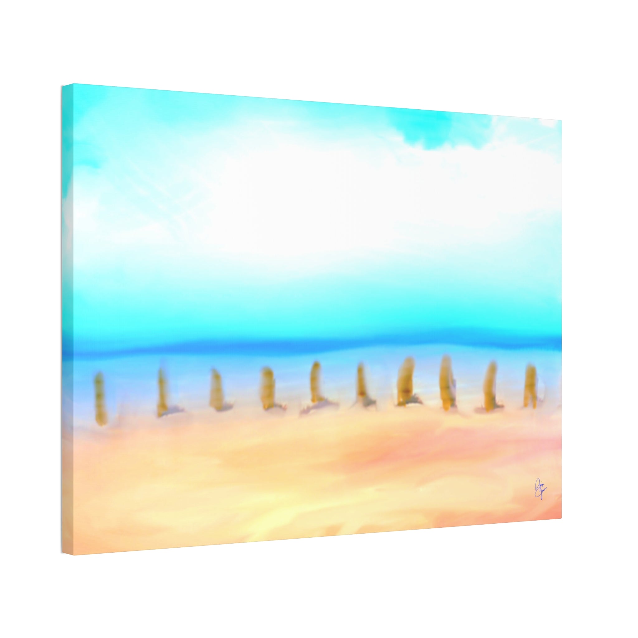 Coastal Sunrise Beach Canvas — Stretched 1.5" Seascape Wall Art