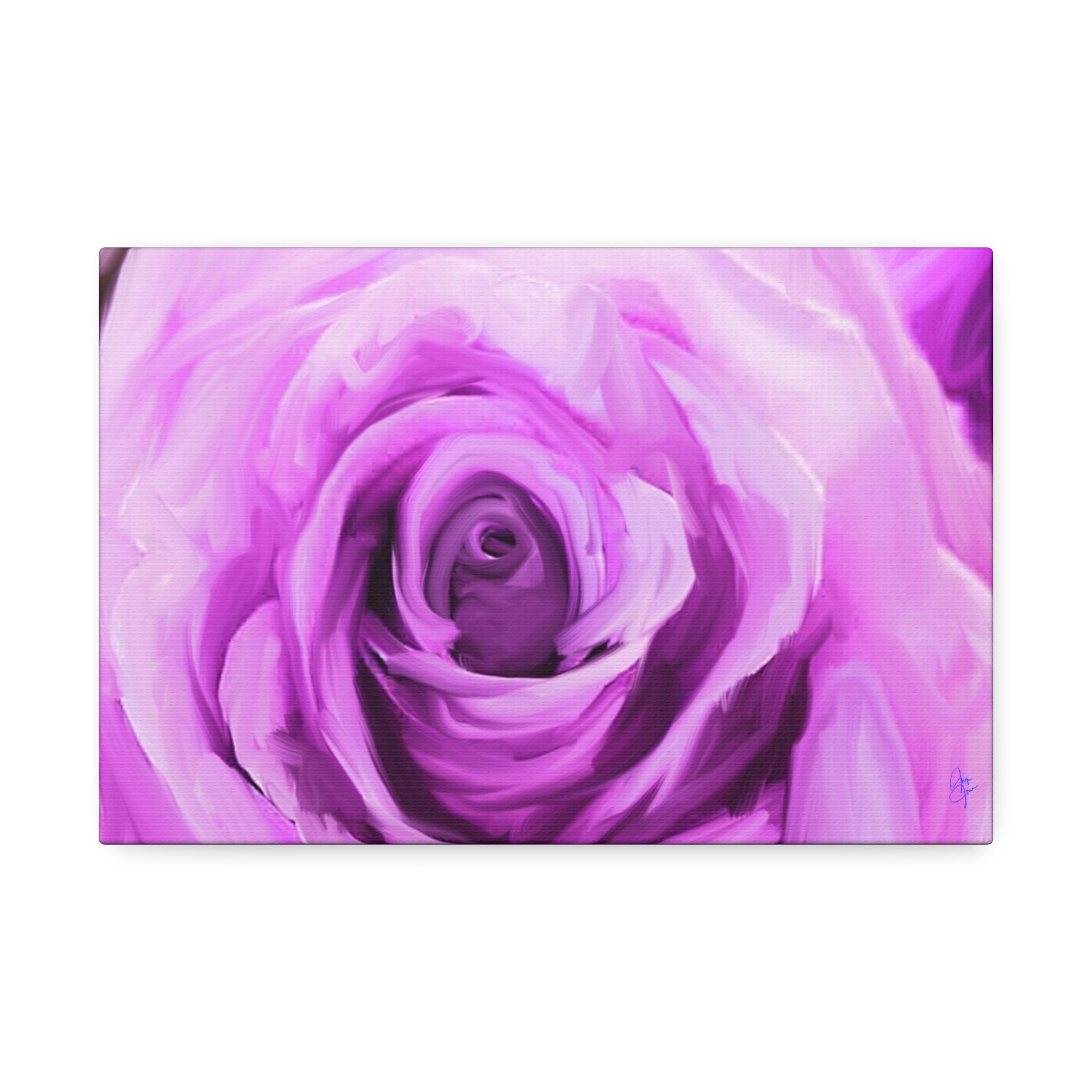 Lavender Rose Abstract Canvas Print — Stretched 1.5" Wall Art
