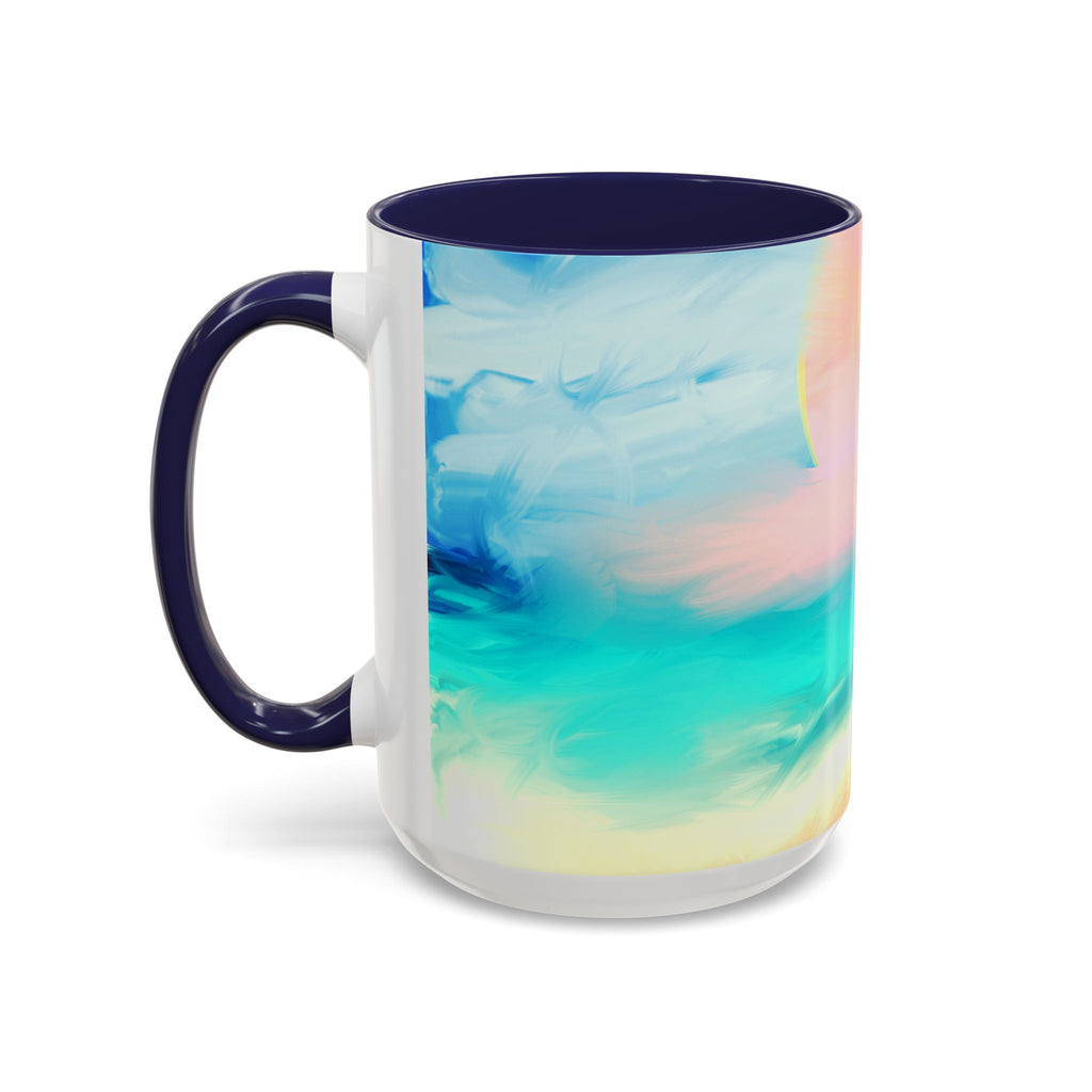 Beach Sunrise Accent Coffee Mug — Tropical Ocean Scene 11/15oz