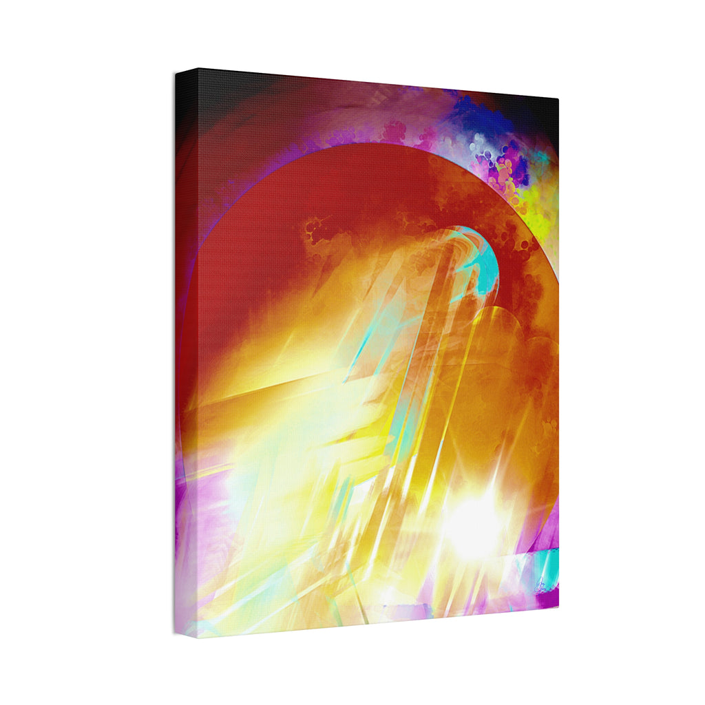 Abstract Solar Burst Canvas Print — Vibrant Colorful Wall Art