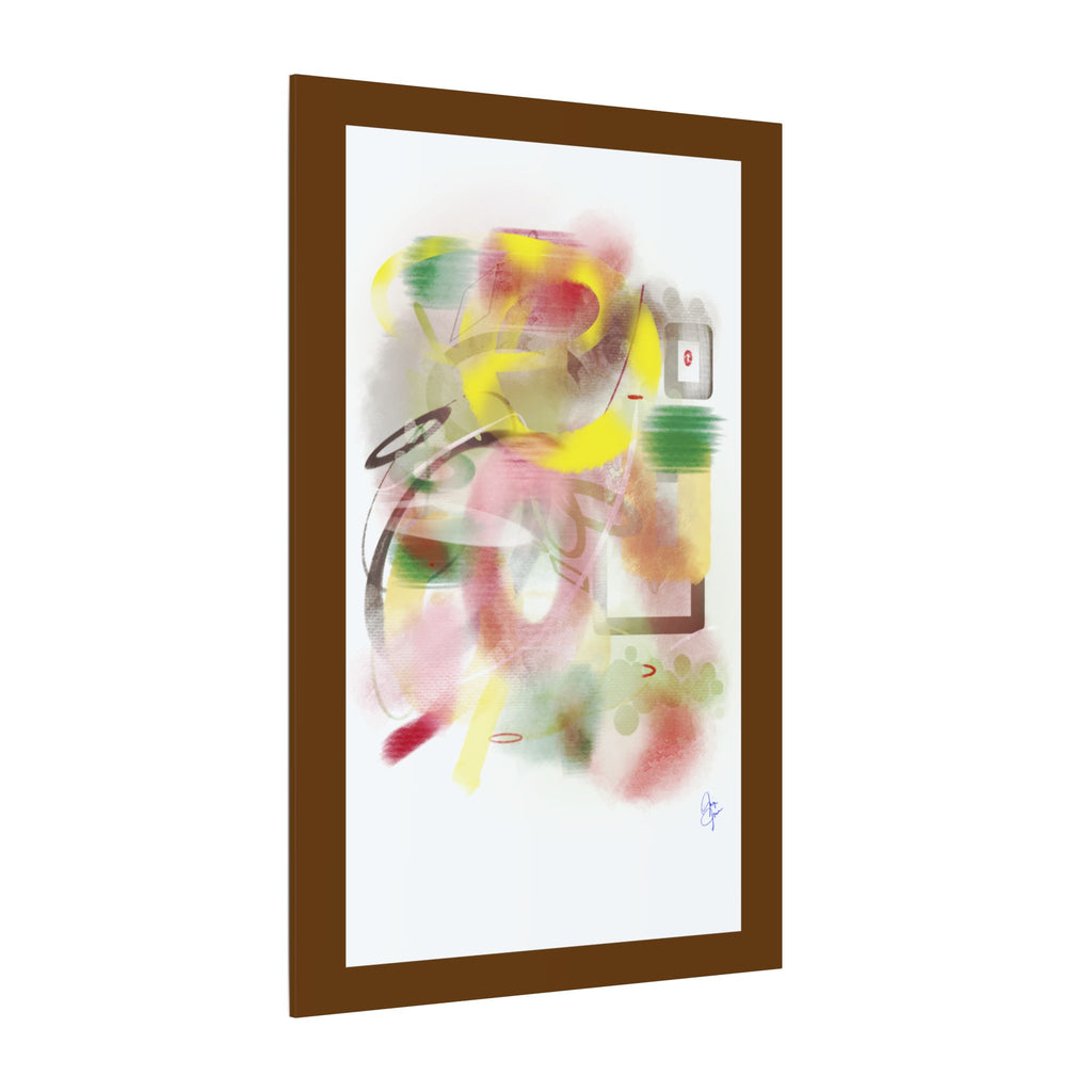 Abstract Color Burst Matte Canvas Wall Art — Green-Edged Stretched Print
