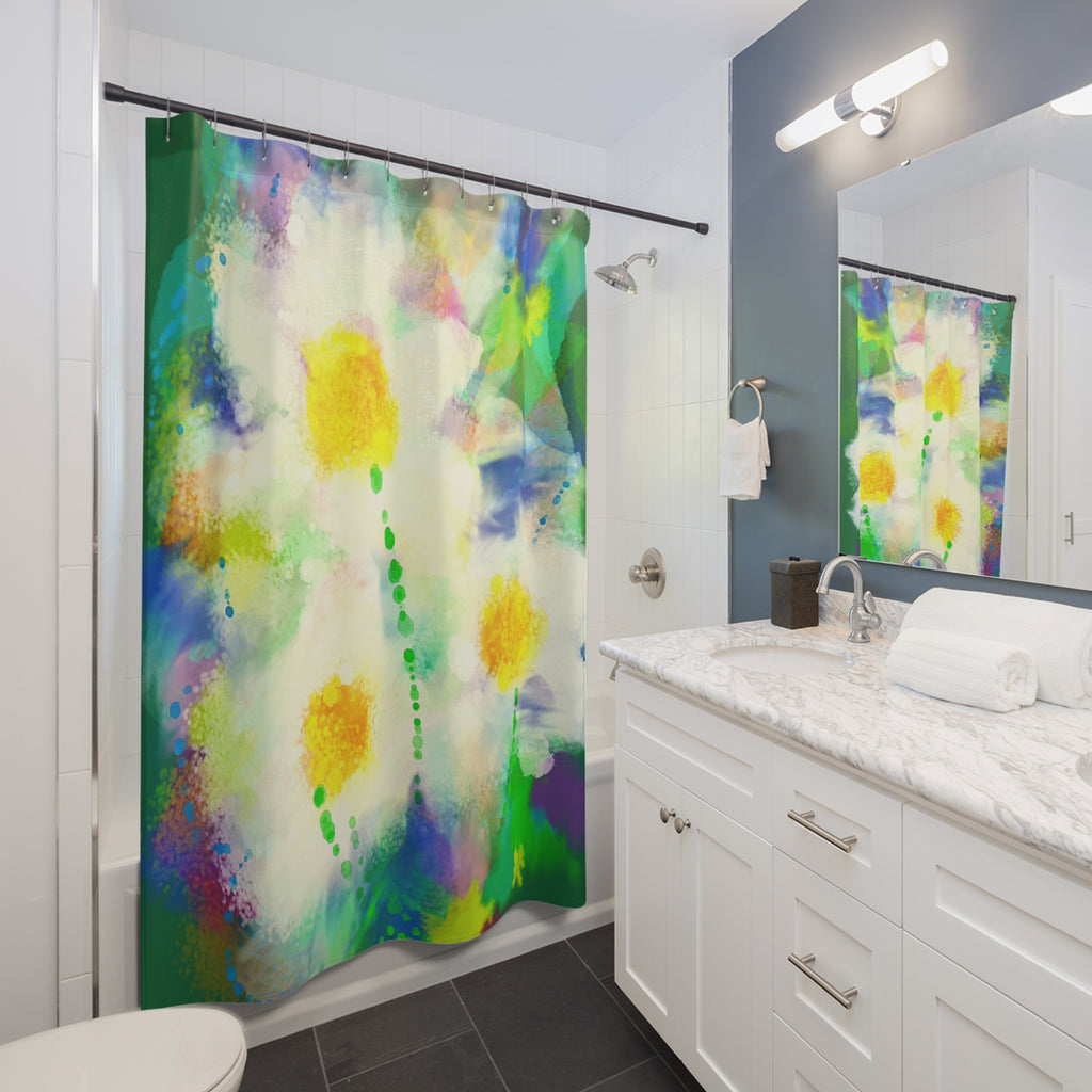 Floral Watercolor Shower Curtain