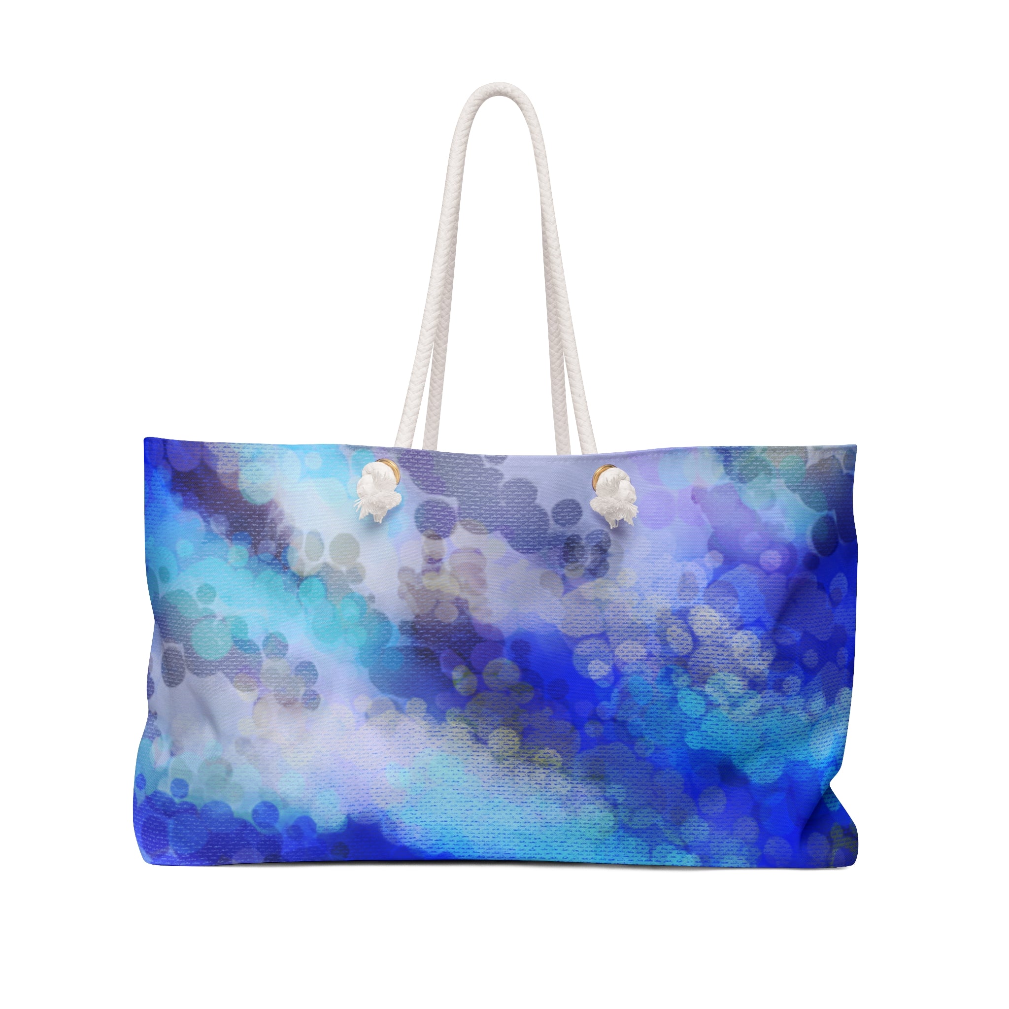 Blue Bokeh Weekender Bag — Abstract Ocean Travel Tote