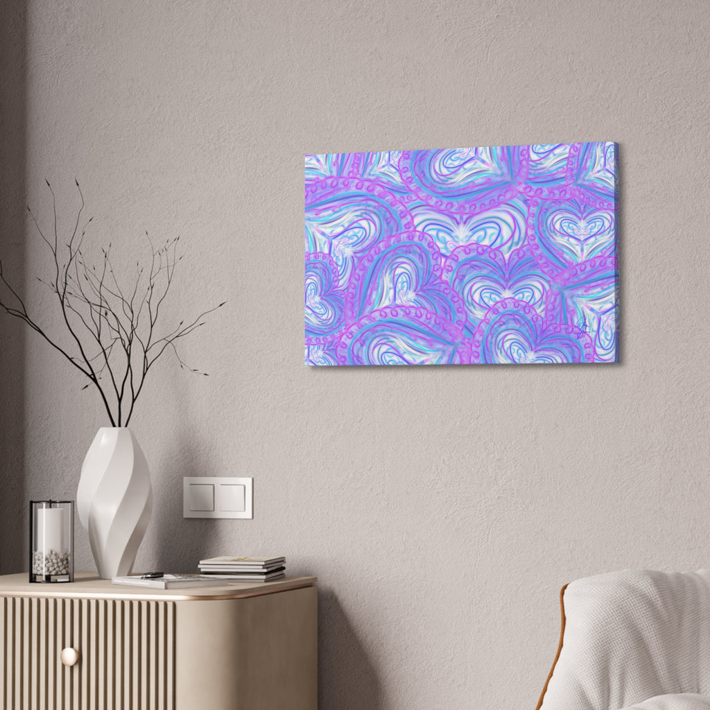 Pastel Heart Swirl Canvas Print — Stretched 1.5"