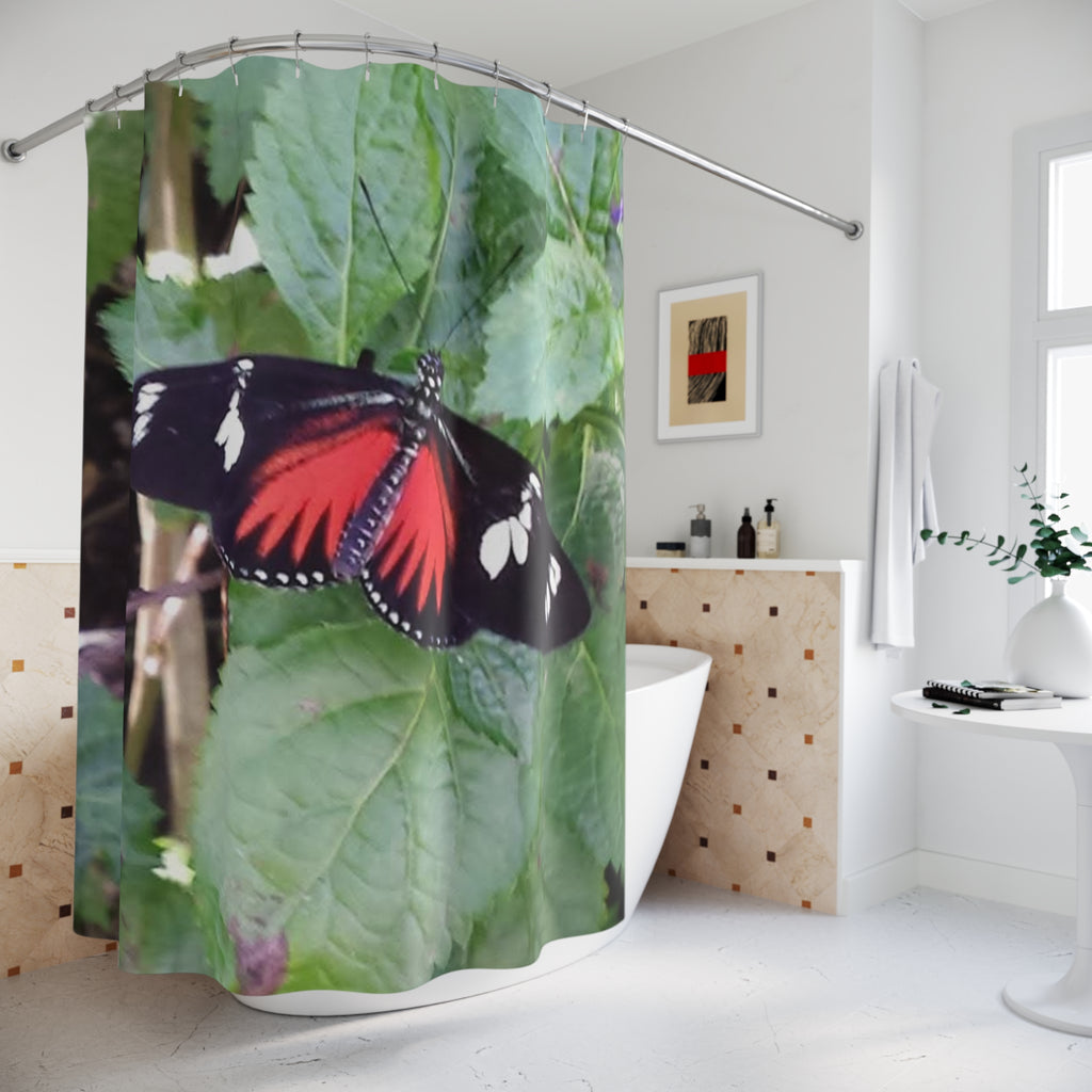 Nature-Inspired Butterfly Shower Curtain