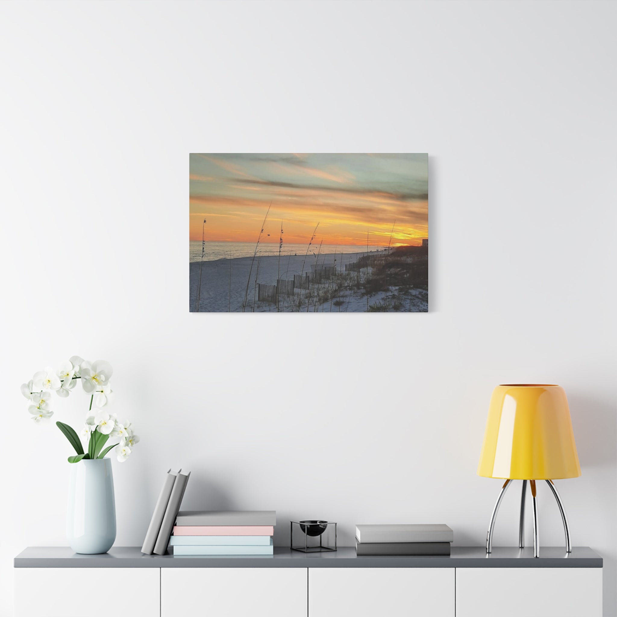 Sunset Beach Matte Canvas Art - Stretched Wall Decor