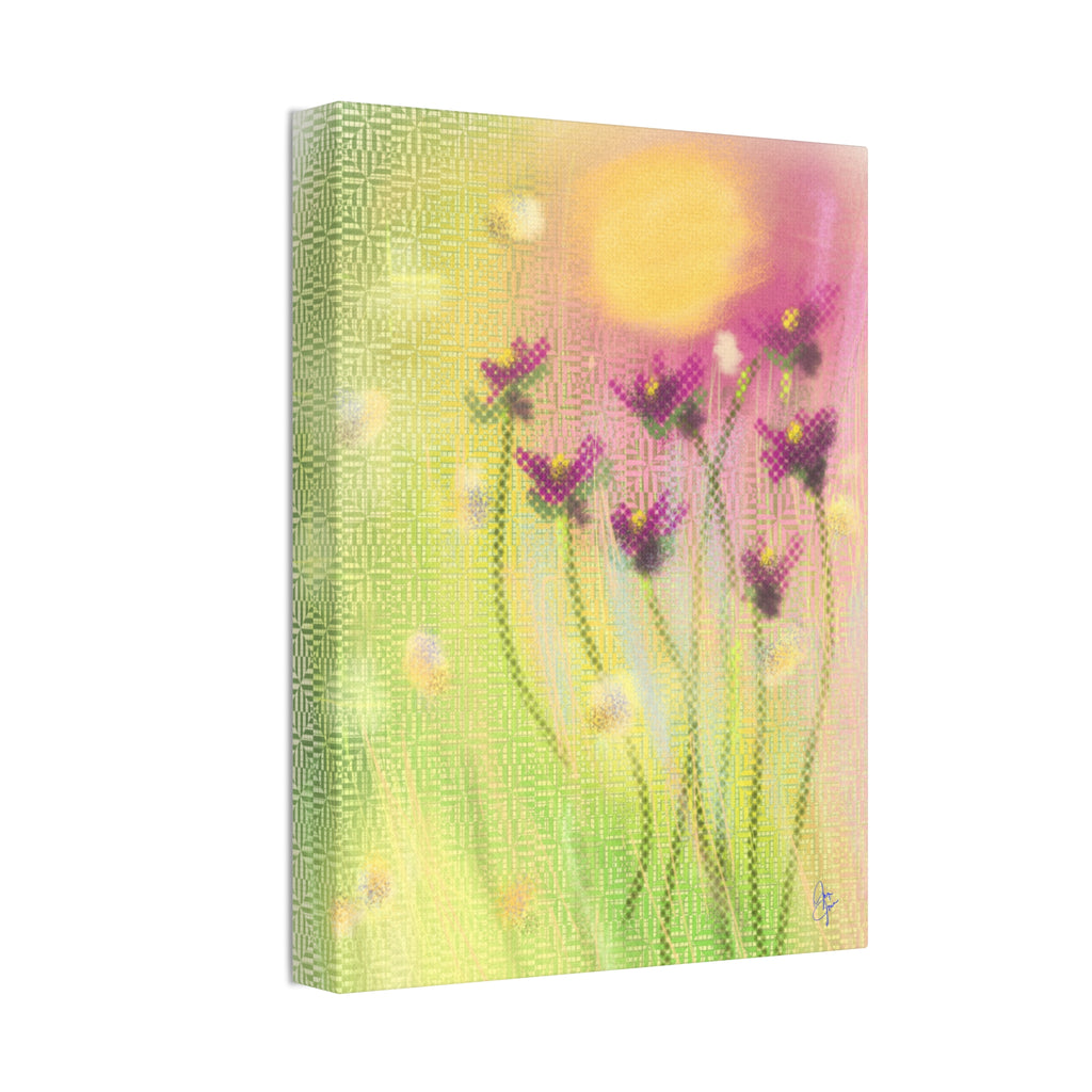Spring Meadow Floral Canvas Stretched Wall Art (1.5" Depth)