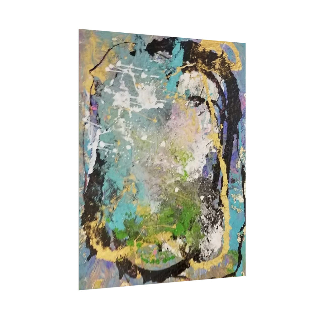 Abstract Color Burst Rolled Poster — "Broken Halo"Contemporary Modern Art Print