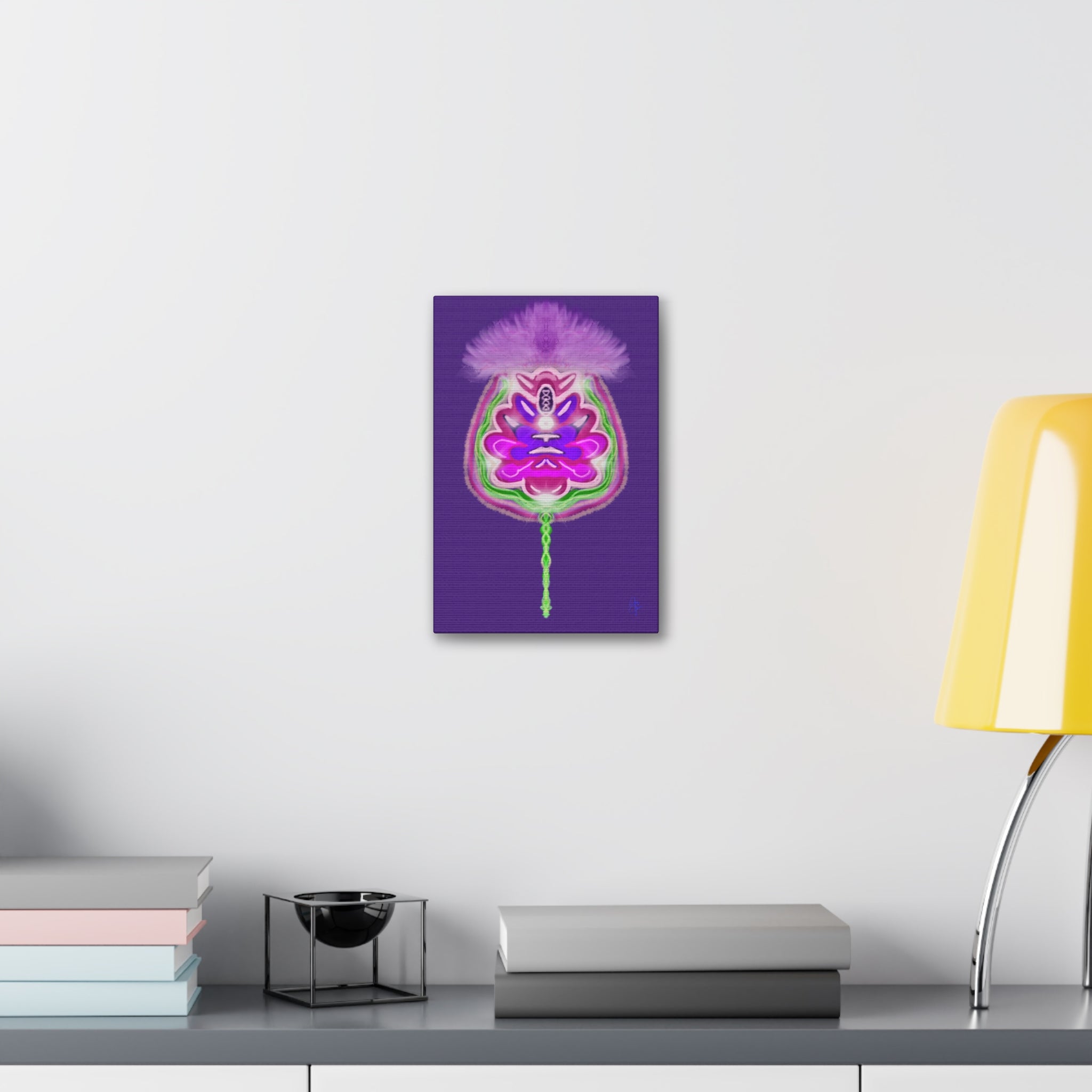 Abstract Purple Floral Canvas Wall Art — Stretched 1.5"