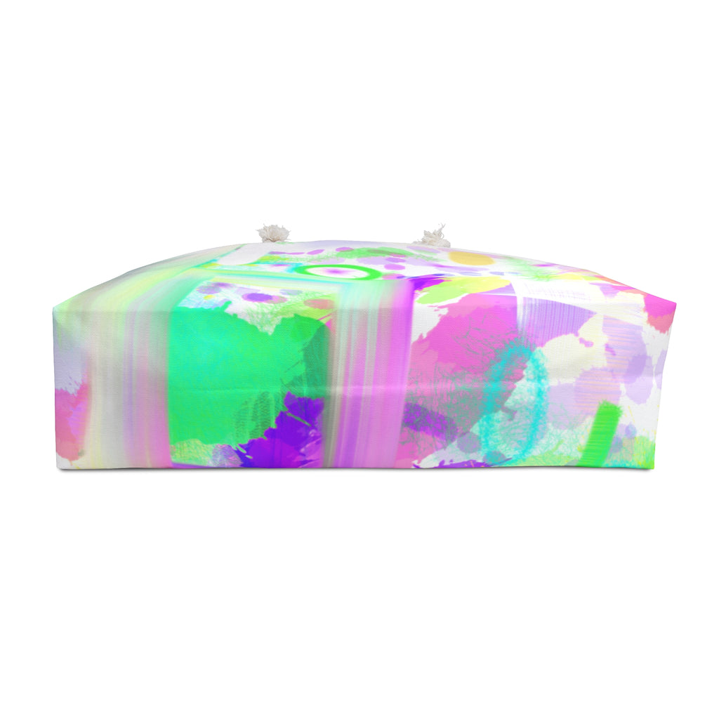 Pastel Abstract Weekender Bag — Bright Watercolor Travel Tote
