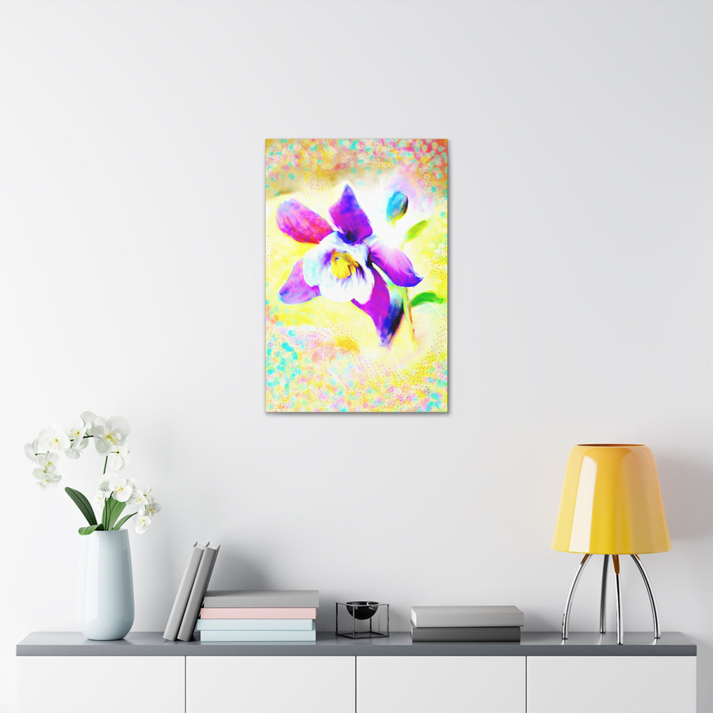 Purple Orchid Canvas Wall Art - Vibrant Floral Stretched Canvas