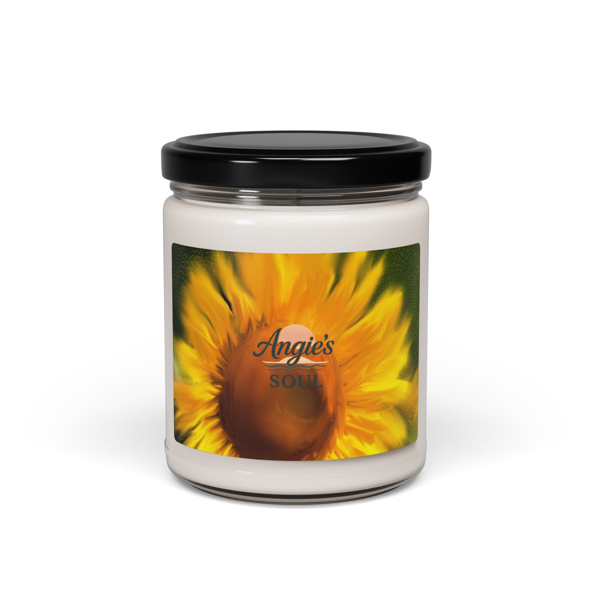 Sunflower Scented Soy Candle — 9oz Floral Jar Candle (Angie’s)