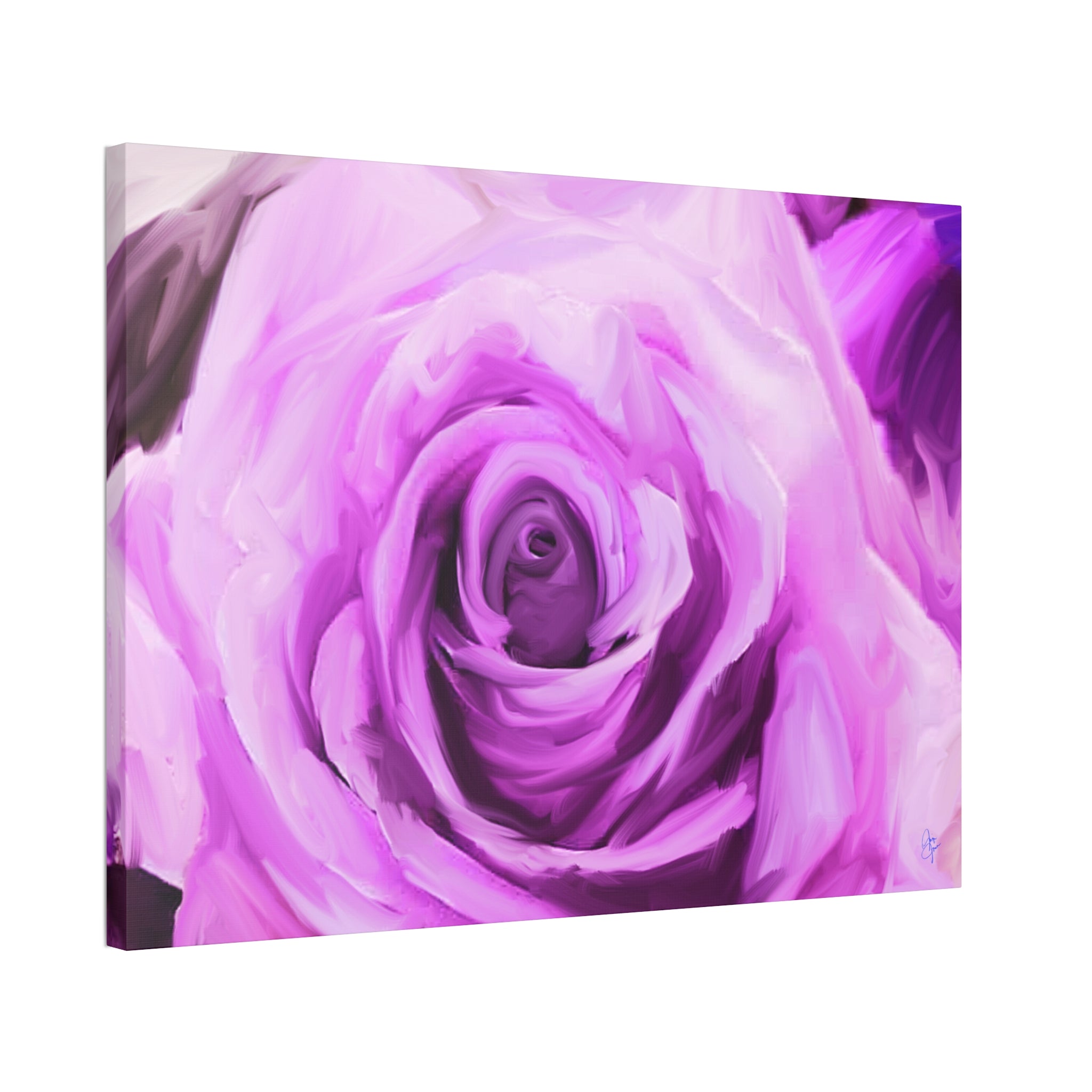 Lavender Rose Abstract Canvas Print — Stretched 1.5" Wall Art