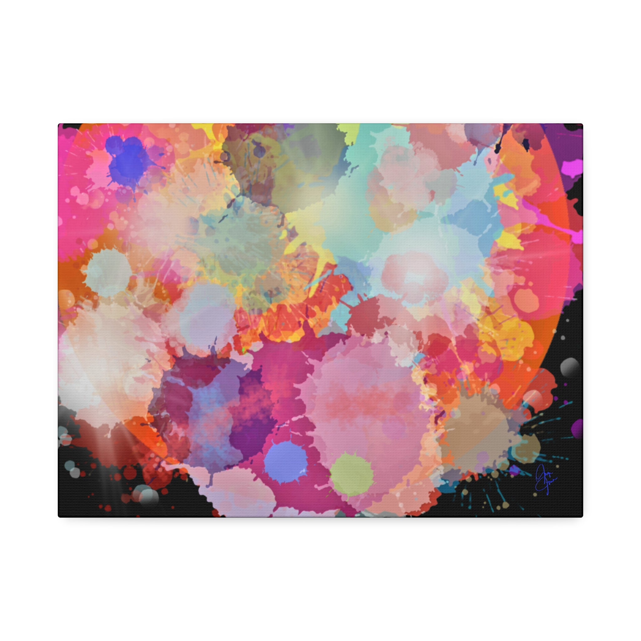 Abstract Color Splash Canvas Print — Vibrant Watercolor Ink Splash Wall Art