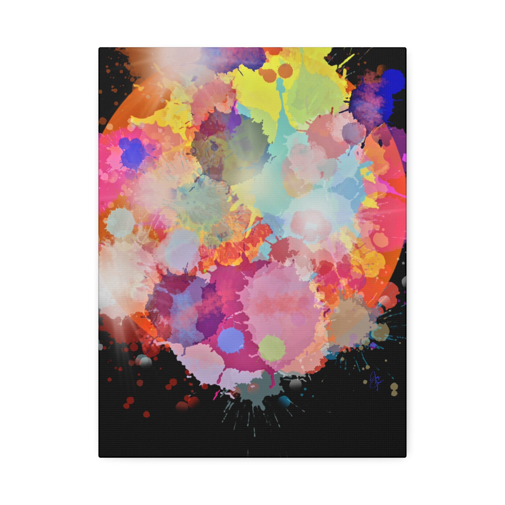 Abstract Color Splash Canvas Print — Vibrant Watercolor Ink Splash Wall Art