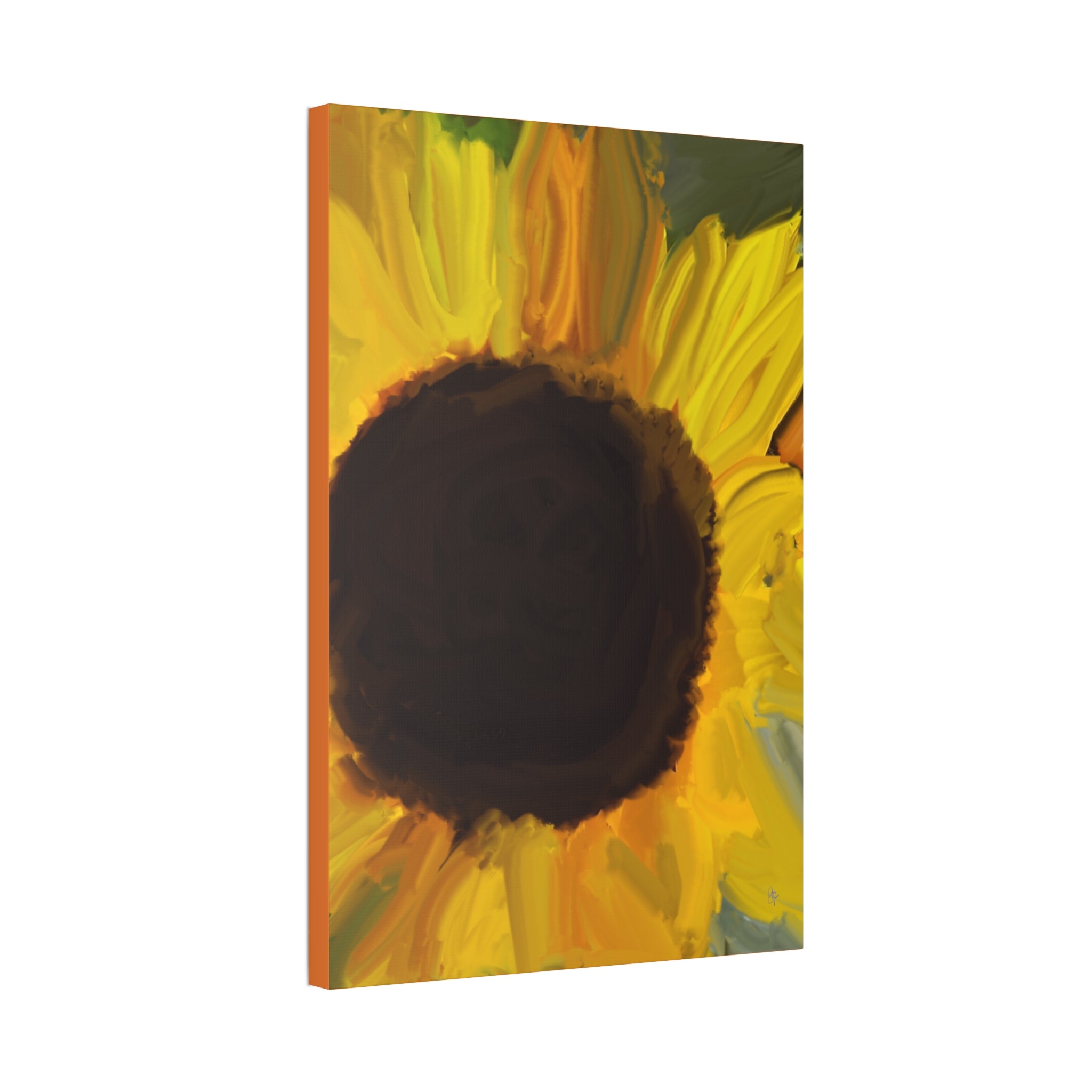 Sunflower Close-Up Canvas Stretched Wall Art