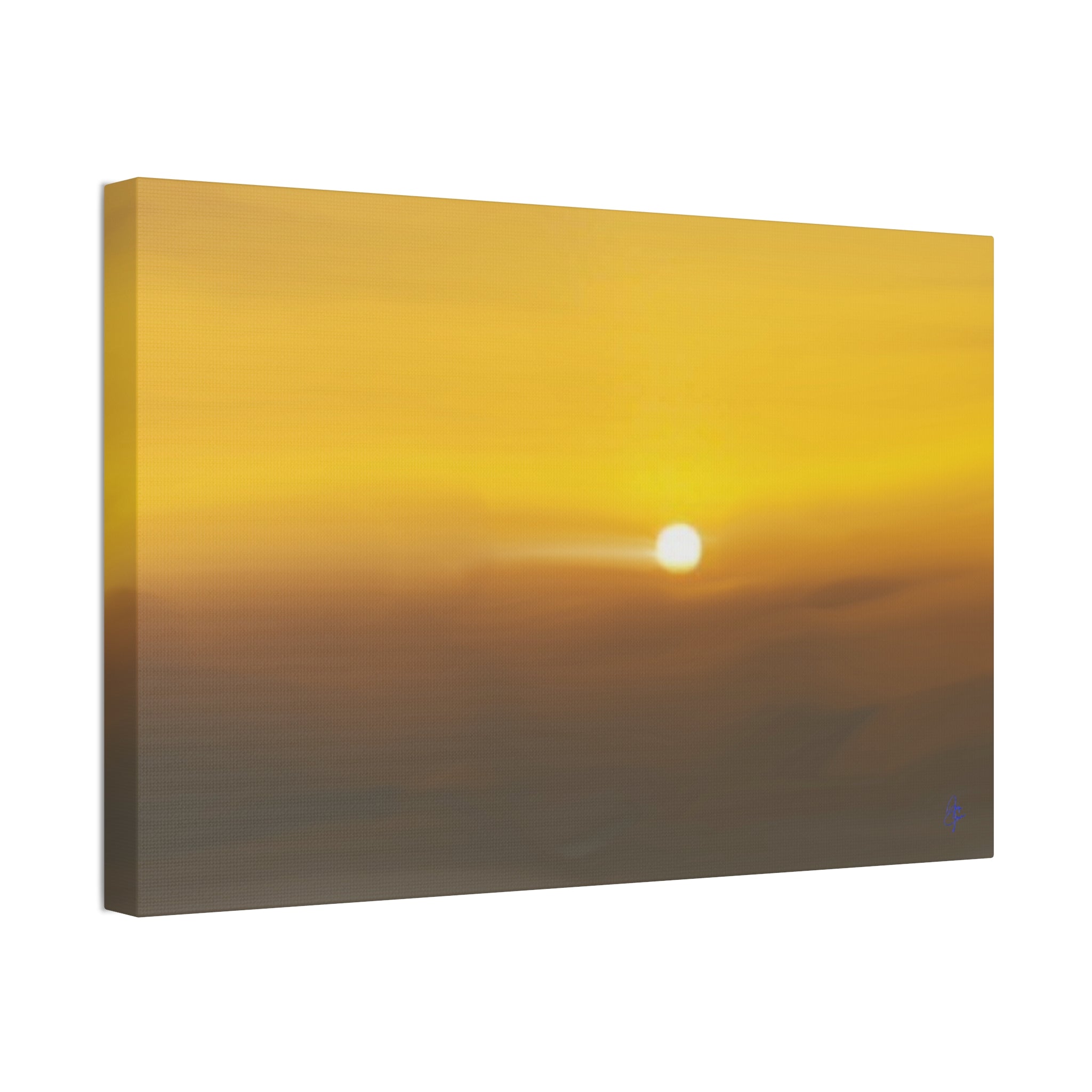 Golden Sunrise Canvas Wall Art — Tranquil Sunrise Stretched Canvas