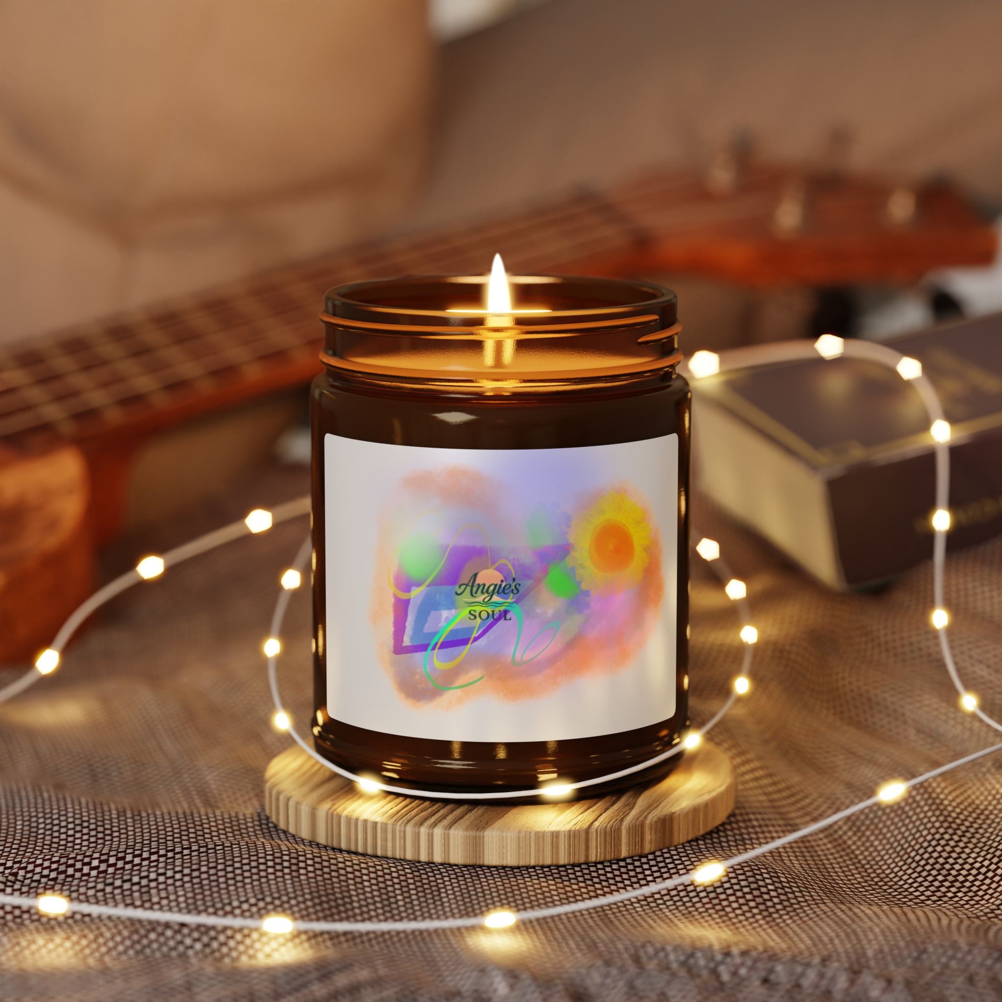 Amber Jar Soy Candle — Uplifting Floral & Citrus Scent (Multi-Size)