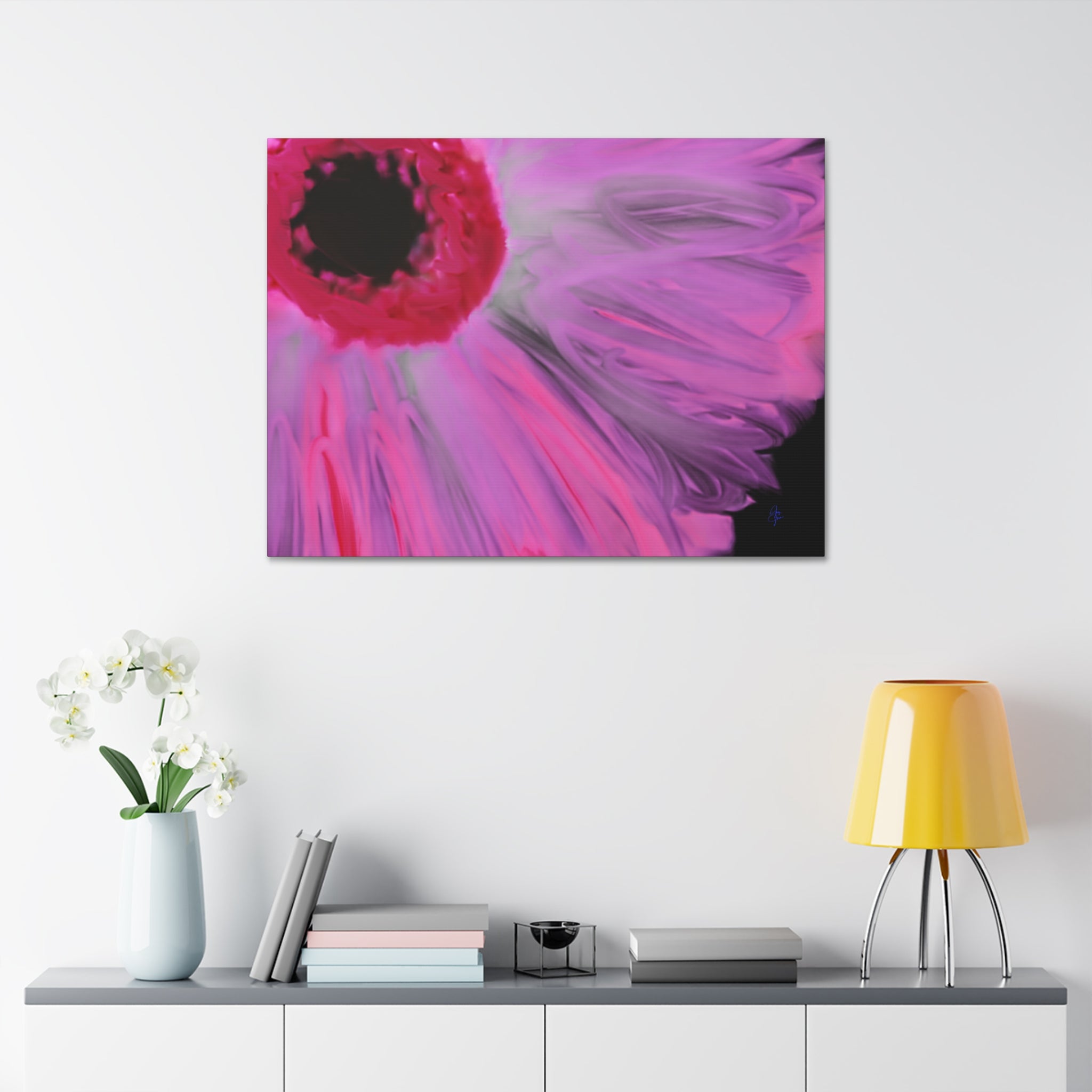 Pink Gerbera Canvas Wall Art – Vibrant Floral Stretched Canvas (1.5" Depth)
