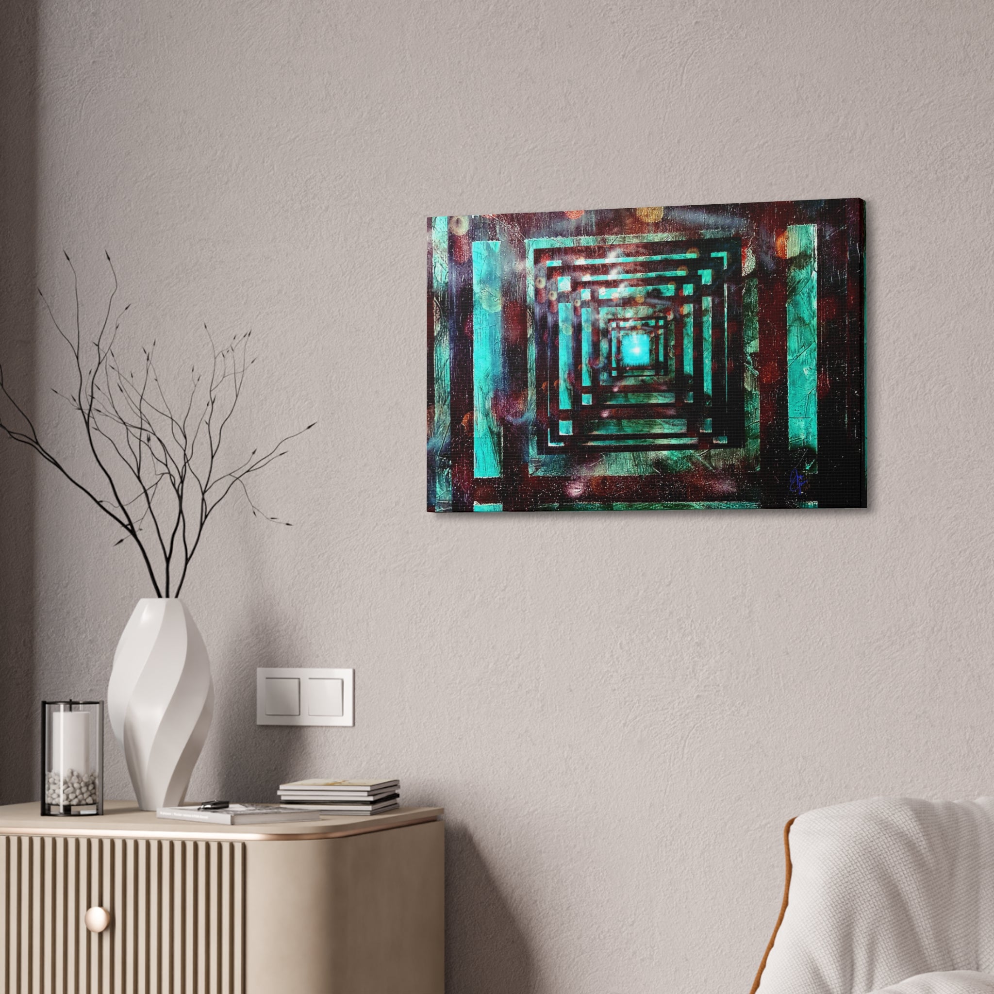 Inspirational Wall Art Canvas — "There's always a light at the end of the tunnel"