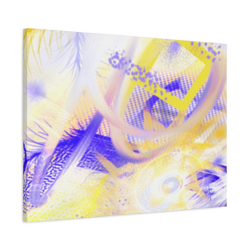 Abstract Feathered Glow Canvas Print — Matte Stretched Wall Art
