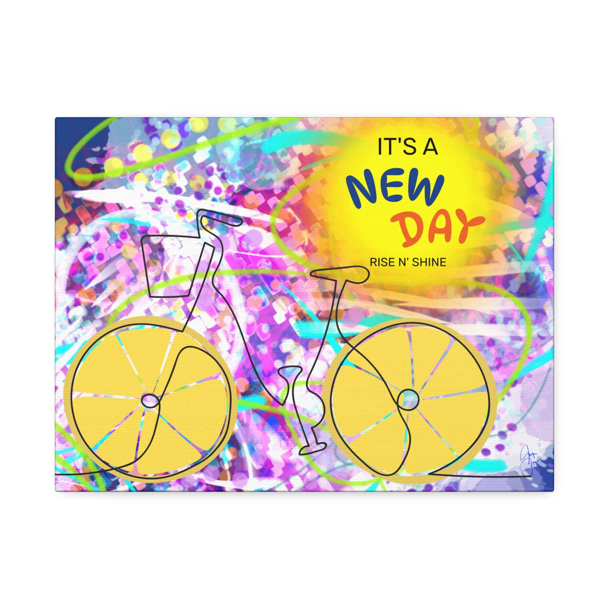 Inspirational Bicycle Canvas Stretched 1.5"