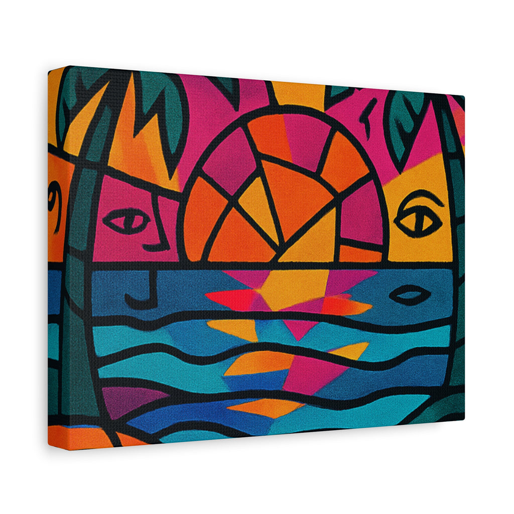 Canvas Print - Picasso Inspired Beach Scene