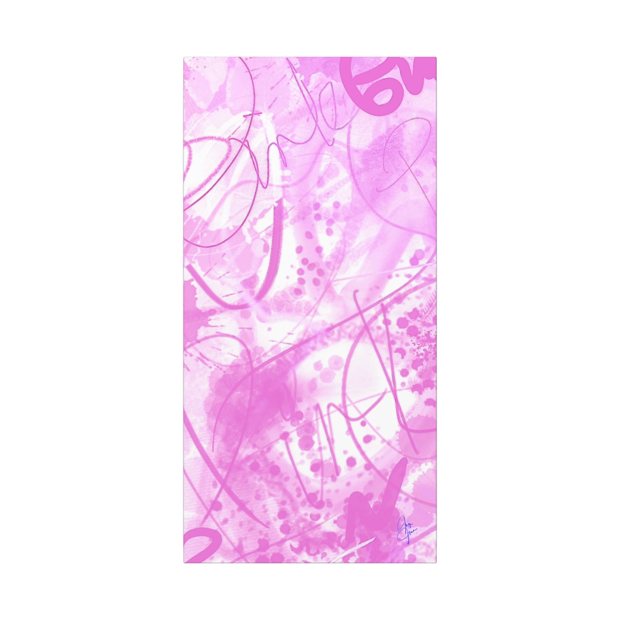 Pink Abstract Graffiti Matte Canvas