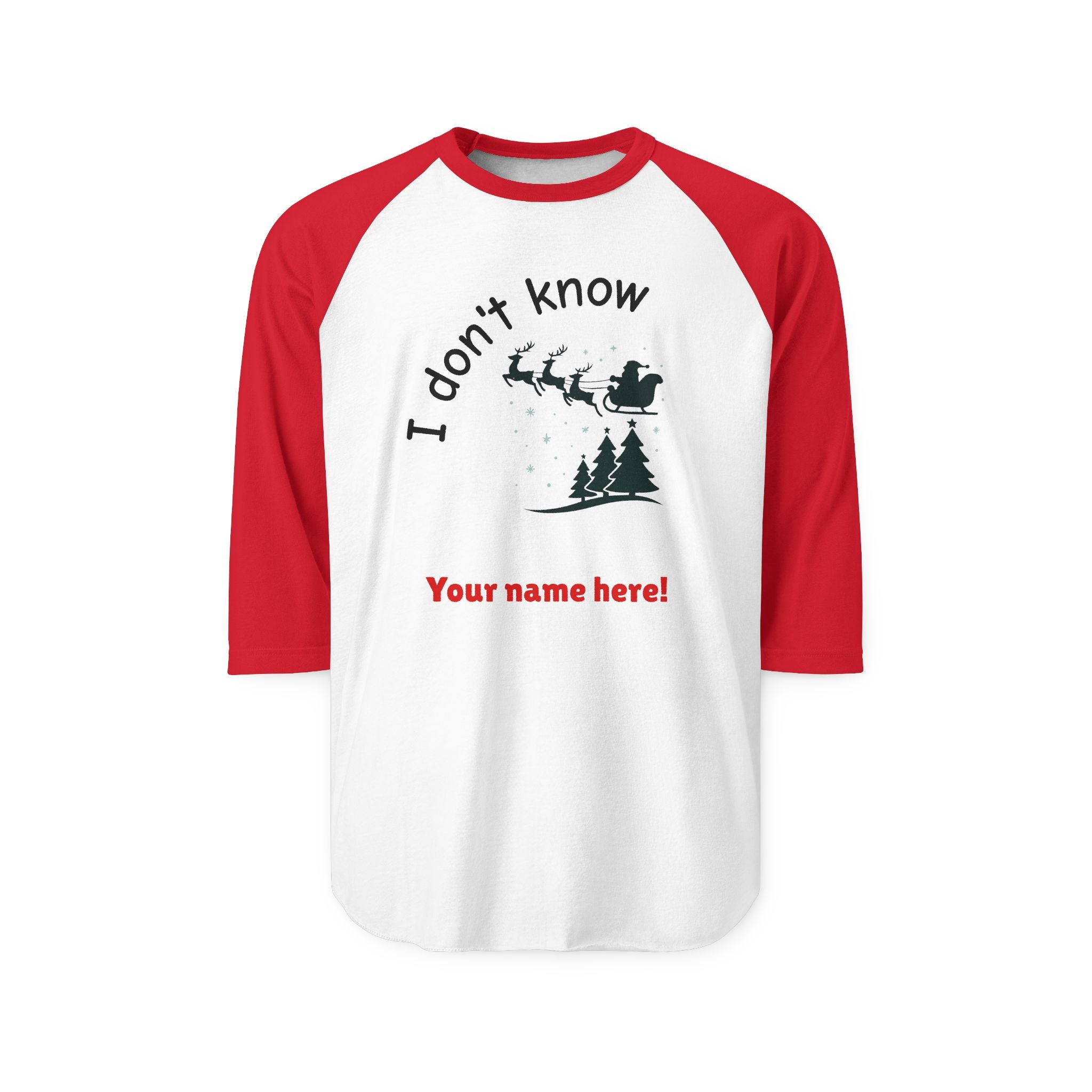 Personalized Raglan Shirt — "Kristina!" Name Baseball Tee