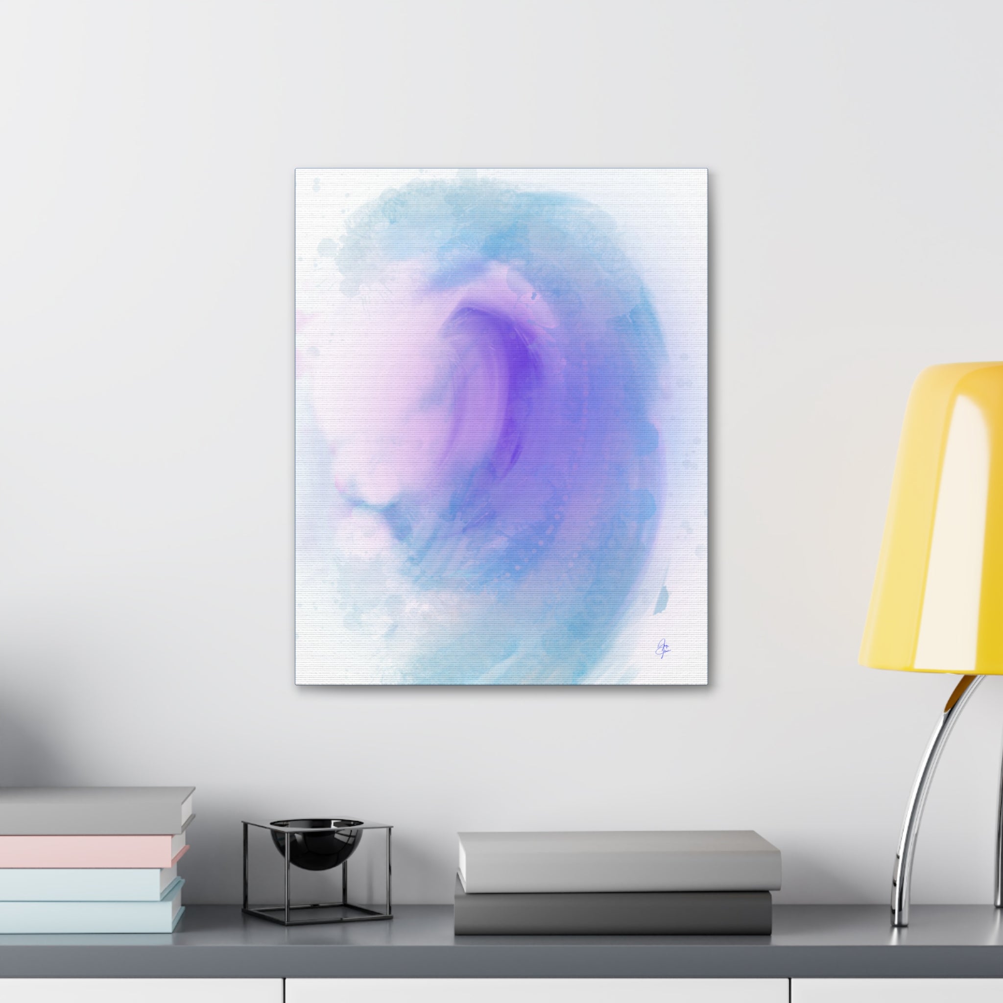 Abstract Lavender Wave Canvas Print — Stretched 1.5"