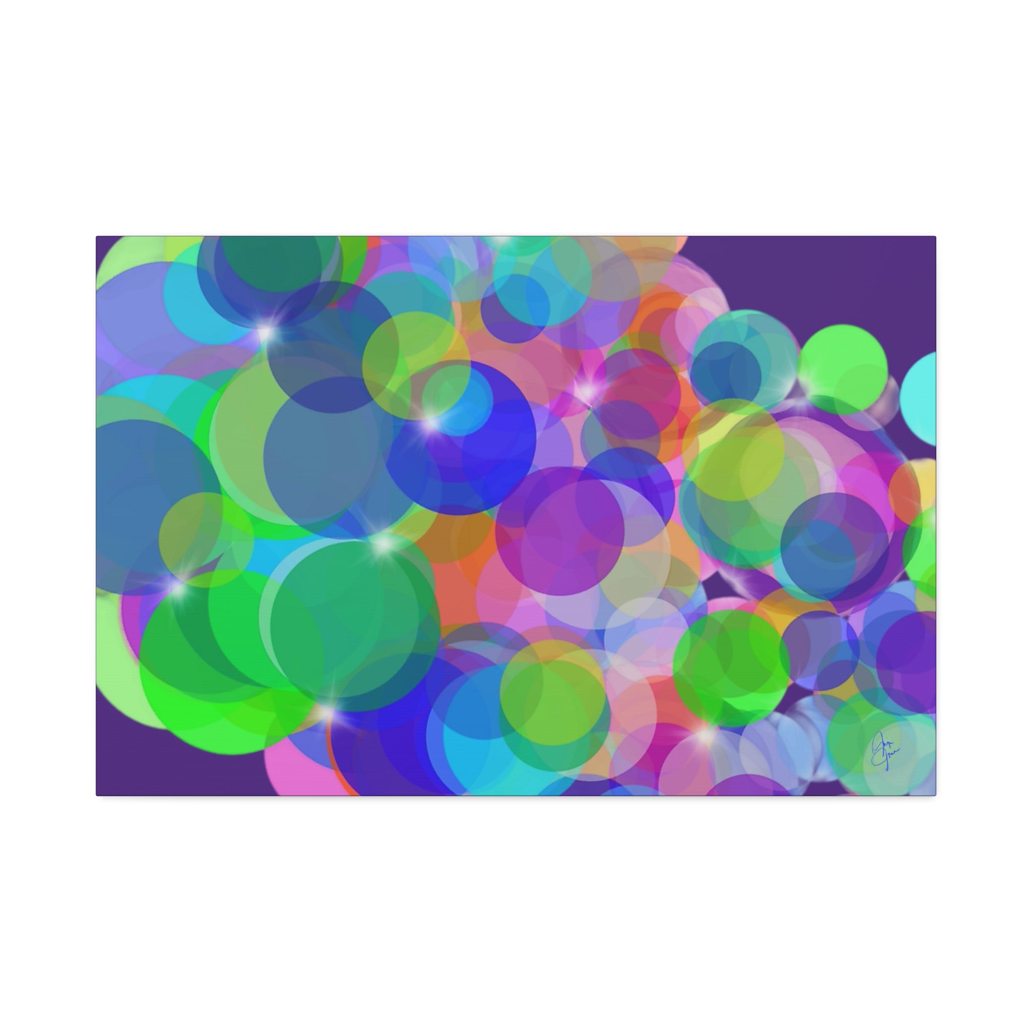 Abstract Colorful Bokeh Canvas Print — Vibrant Stretched Wall Art